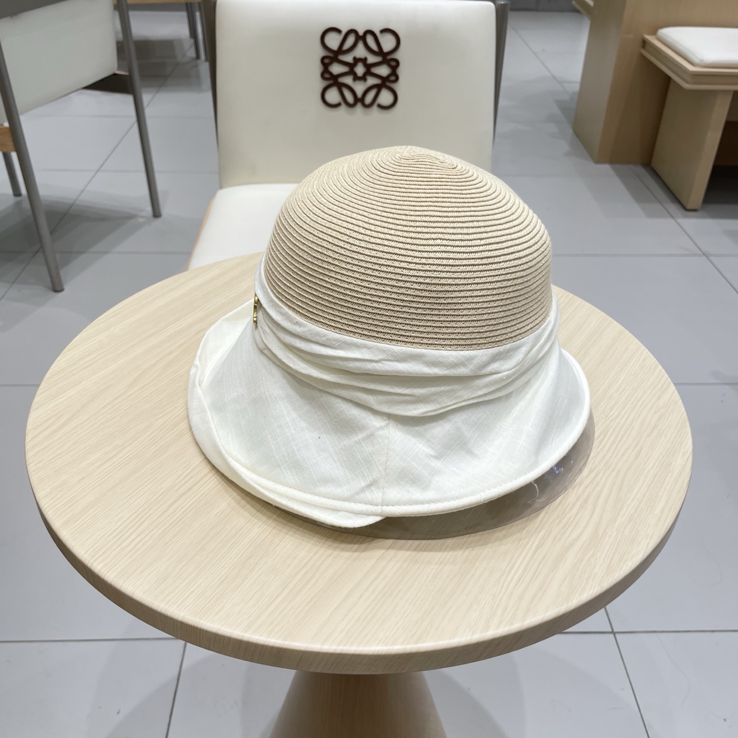  celine塞琳翻沿布草拼接渔夫帽女夏日系宽檐遮阳盆帽百搭防晒太阳帽透气草帽