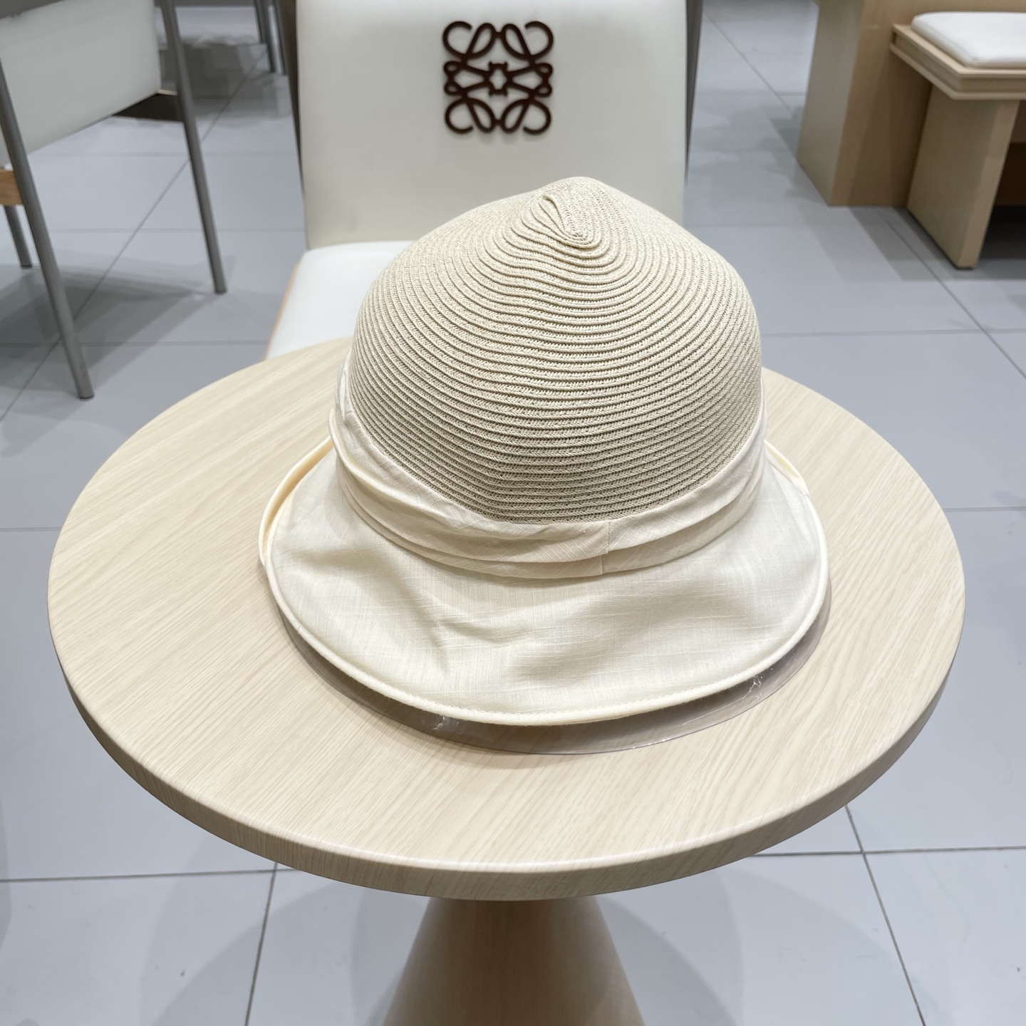  celine塞琳翻沿布草拼接渔夫帽女夏日系宽檐遮阳盆帽百搭防晒太阳帽透气草帽