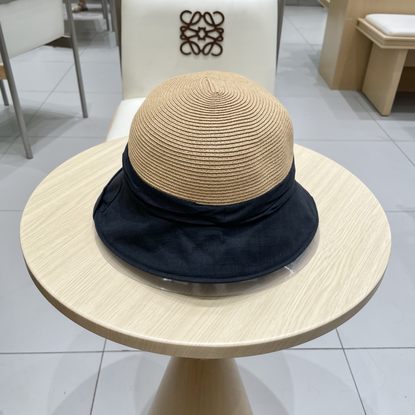  celine塞琳翻沿布草拼接渔夫帽女夏日系宽檐遮阳盆帽百搭防晒太阳帽透气草帽