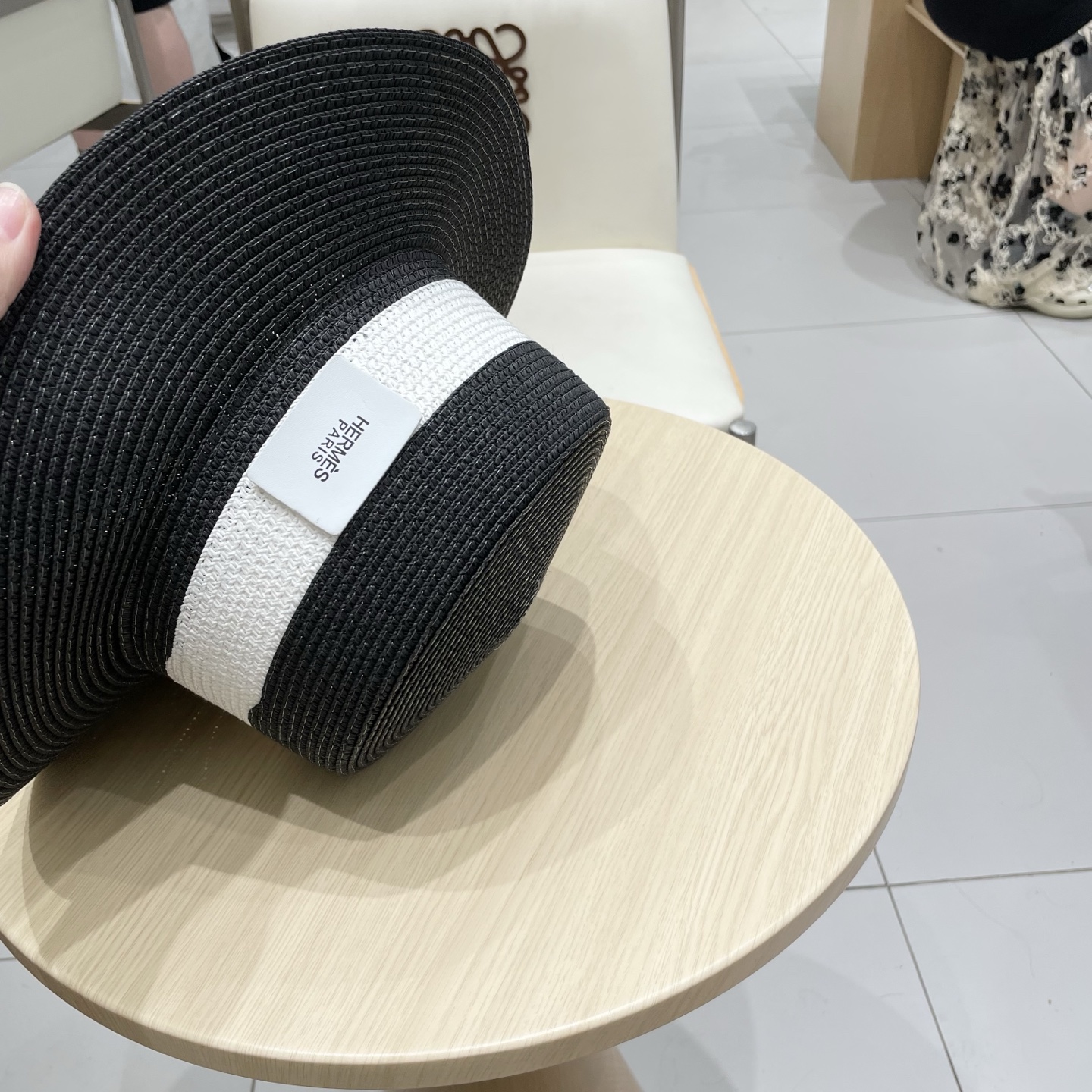  爱马仕新款草帽，平顶礼帽，头围57cm