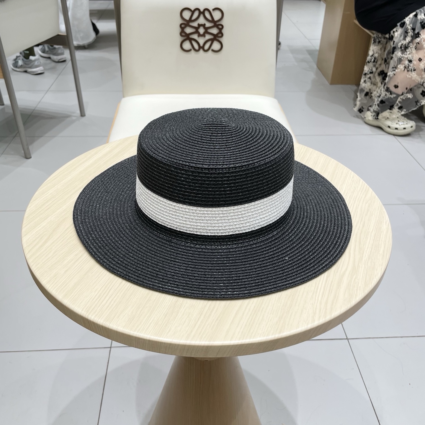 爱马仕新款草帽，平顶礼帽，头围57cm