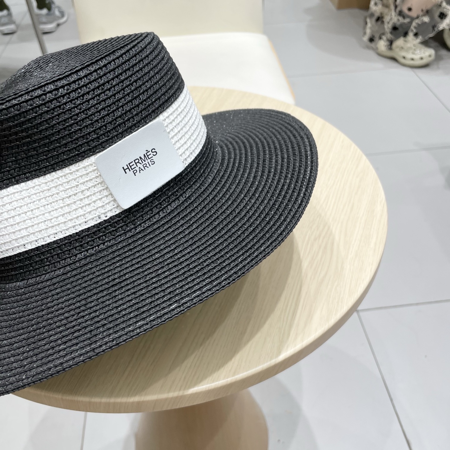  爱马仕新款草帽，平顶礼帽，头围57cm