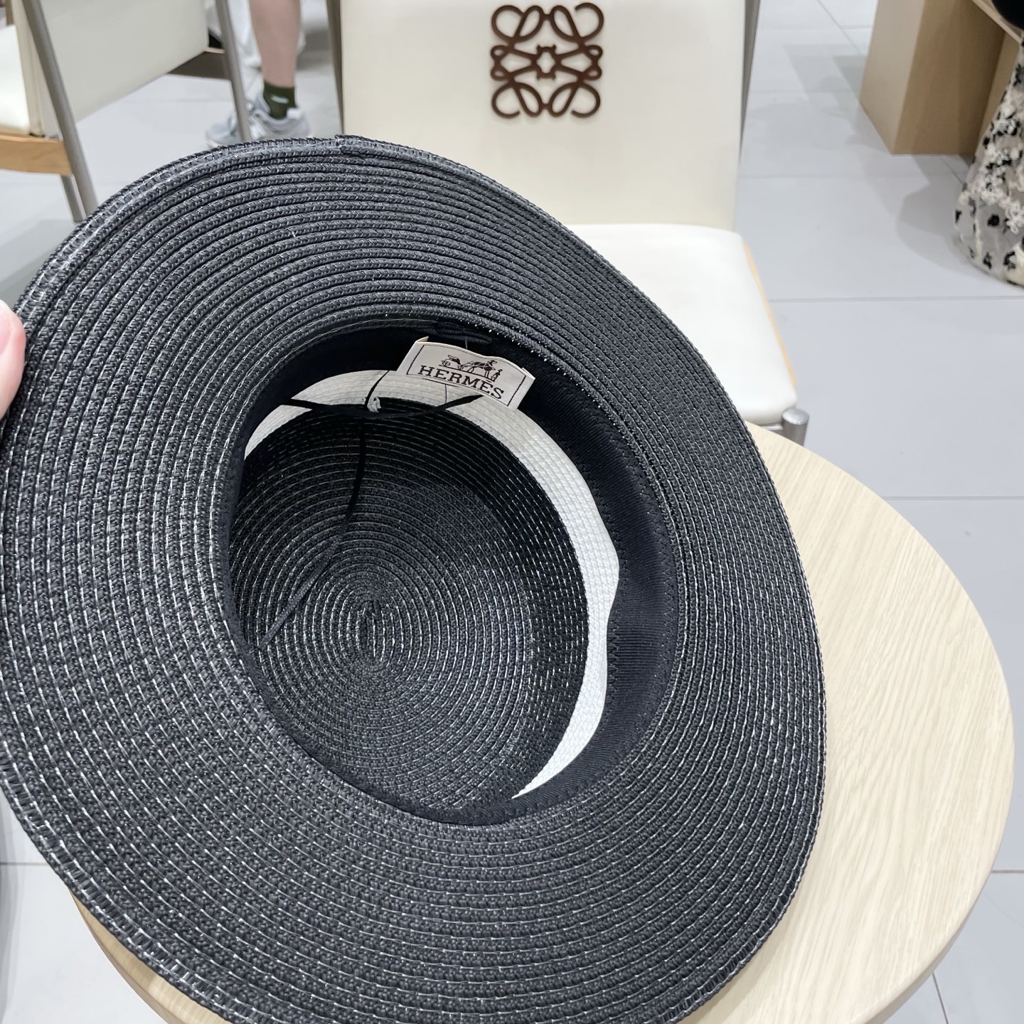  爱马仕新款草帽，平顶礼帽，头围57cm