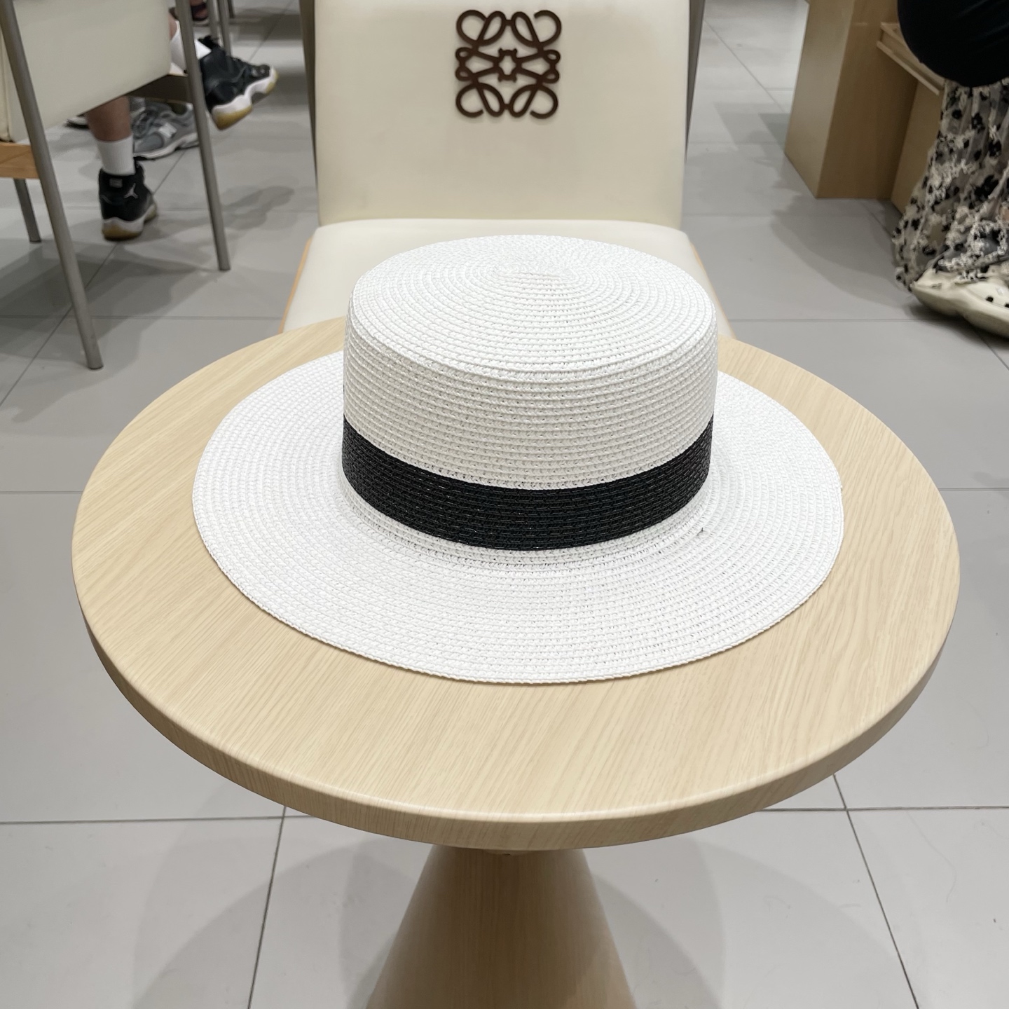  爱马仕新款草帽，平顶礼帽，头围57cm