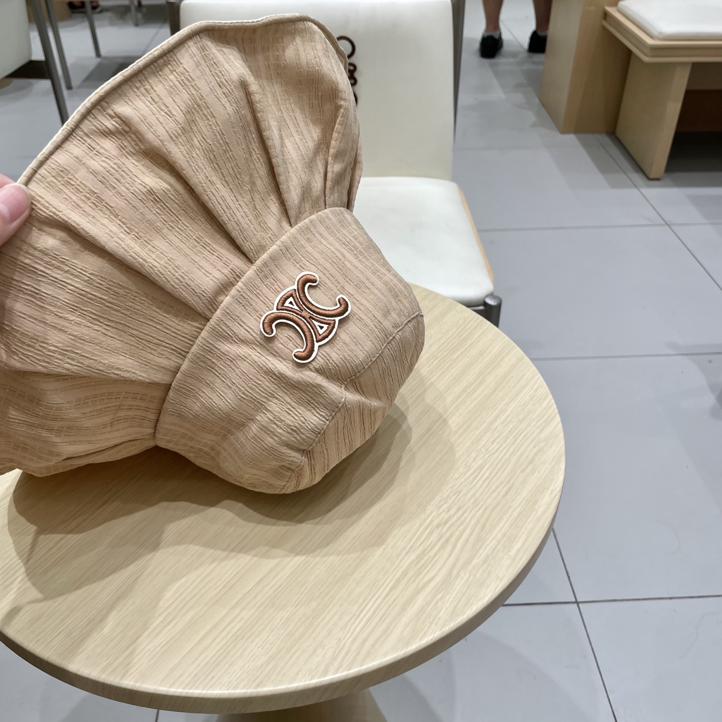  celine塞琳2025新款渔夫帽女遮脸防晒帽子夏季海边黑胶防紫外线遮阳太阳帽子