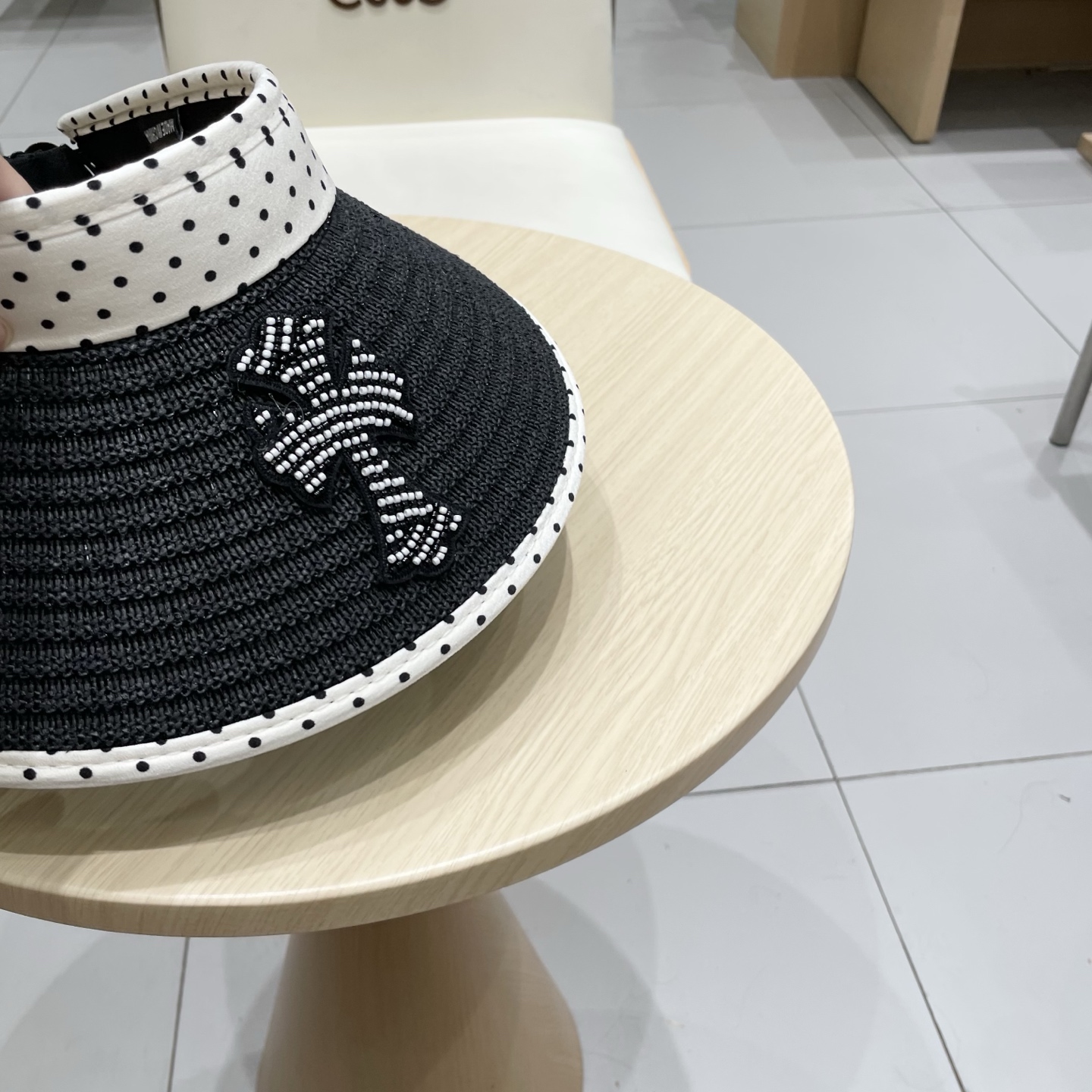  Chrome Hearts 2025新款波点草编空顶帽子女夏季大帽檐遮阳防晒帽防紫外线太阳帽