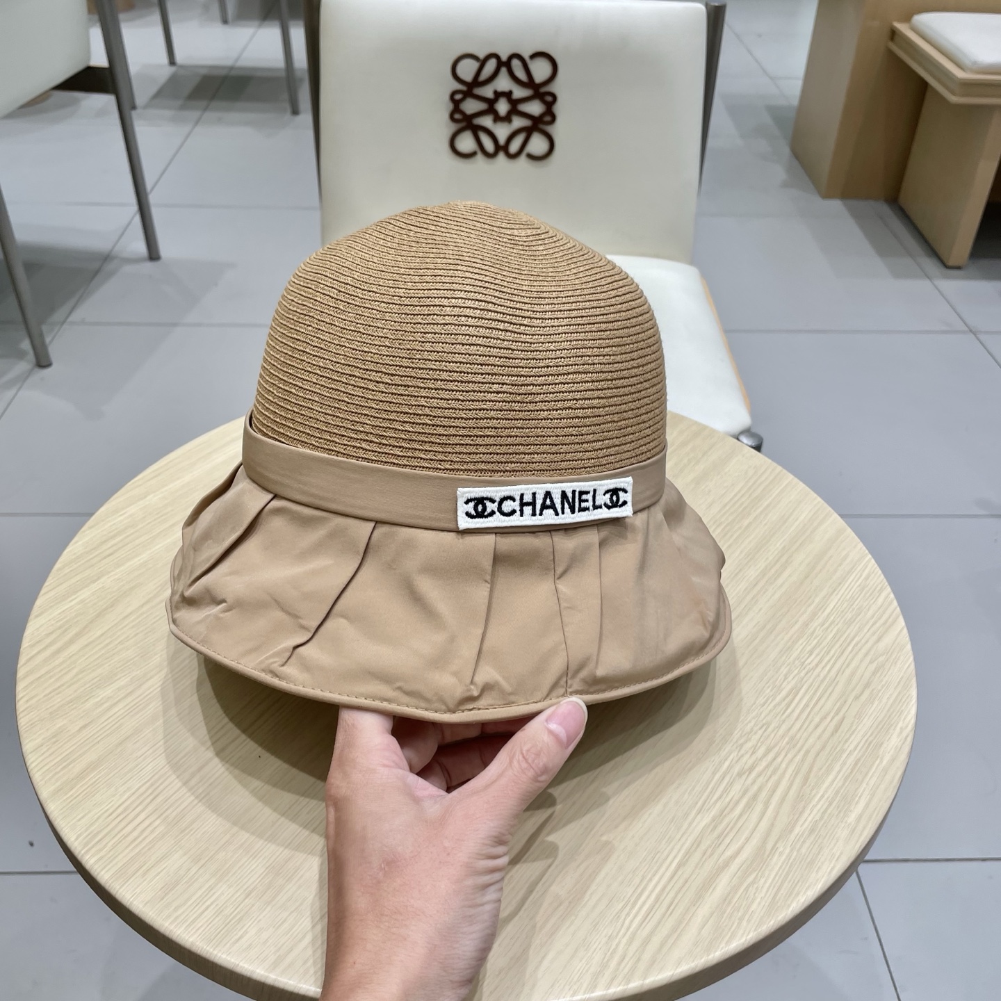 chanel香奈儿时尚渔夫帽女2025新款夏防紫外线遮阳帽户外出游显脸小水桶帽