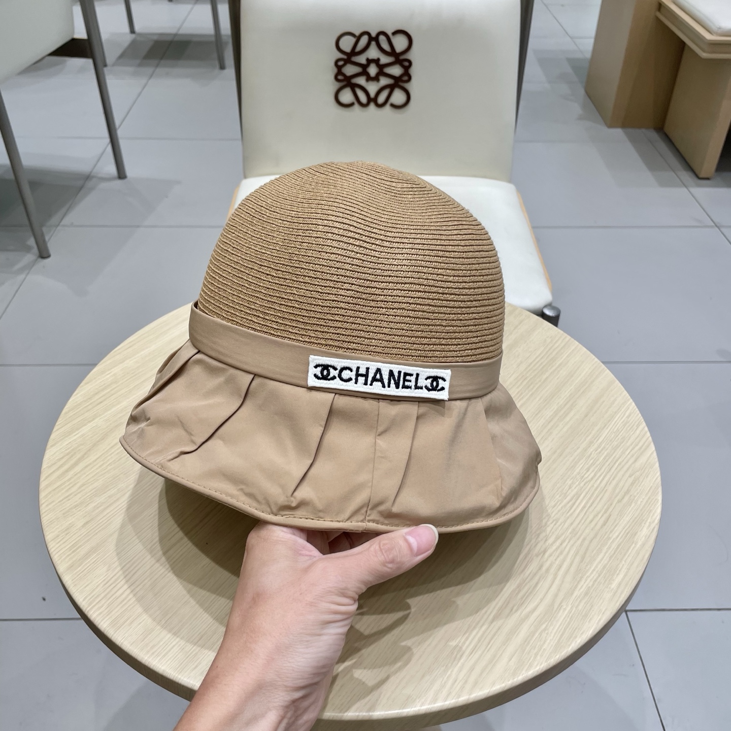  chanel香奈儿时尚渔夫帽女2025新款夏防紫外线遮阳帽户外出游显脸小水桶帽