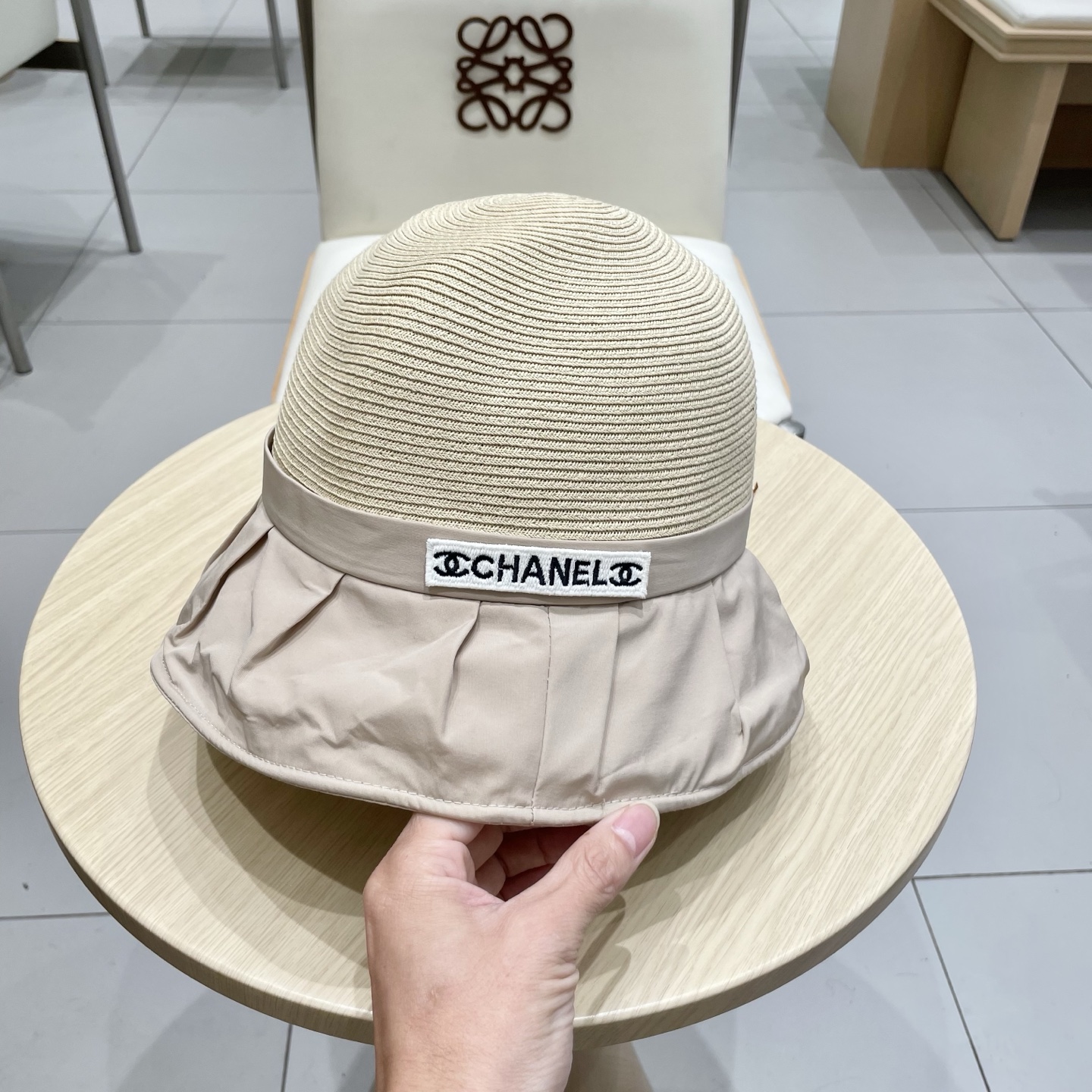  chanel香奈儿时尚渔夫帽女2025新款夏防紫外线遮阳帽户外出游显脸小水桶帽