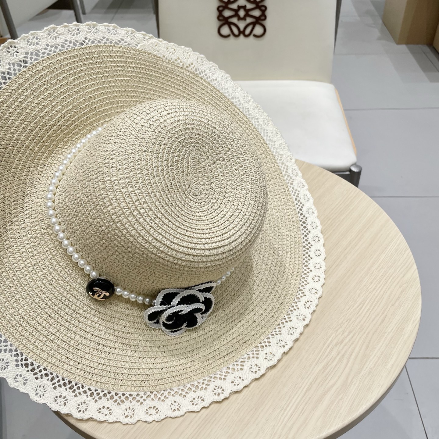  Chanel香奈儿新款草帽，名媛风，头围57cm