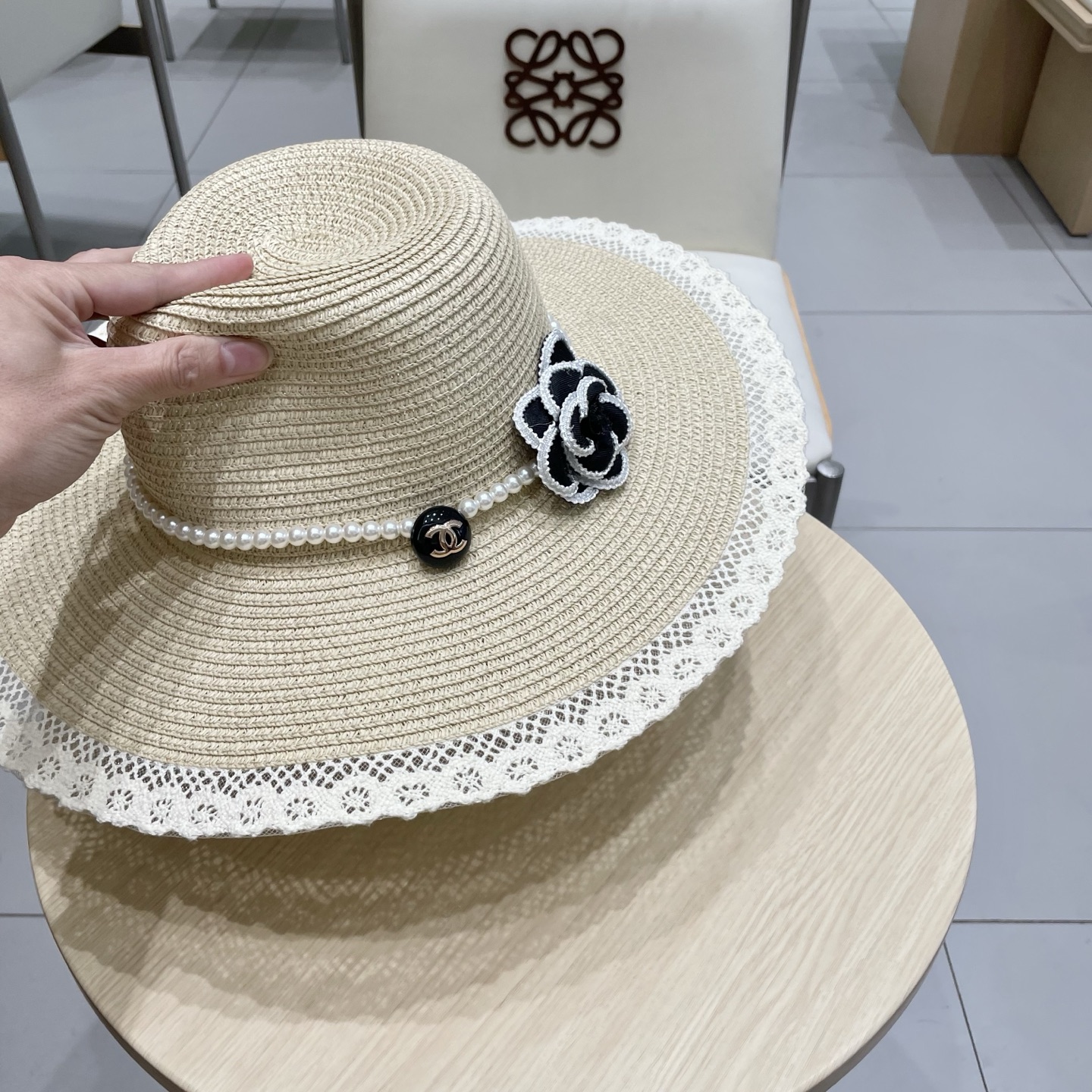  Chanel香奈儿新款草帽，名媛风，头围57cm