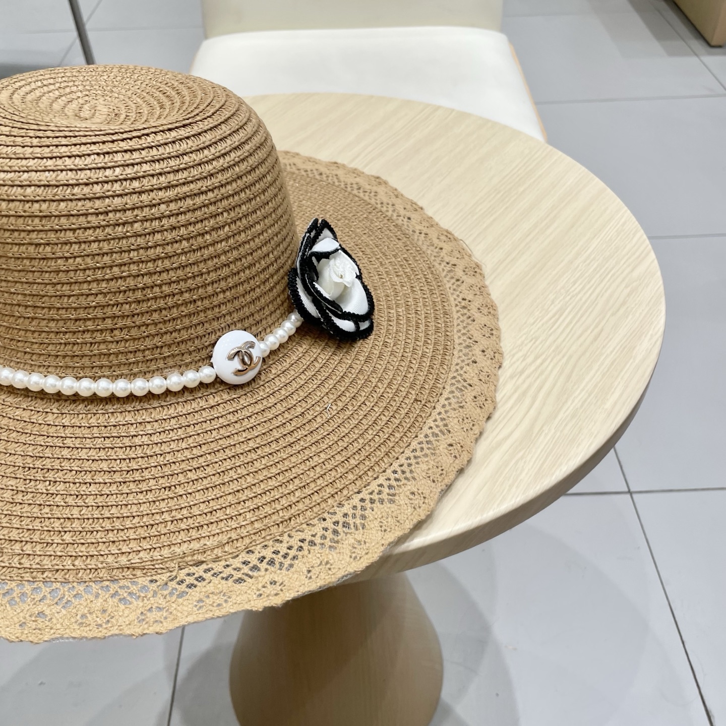  Chanel香奈儿新款草帽，名媛风，头围57cm