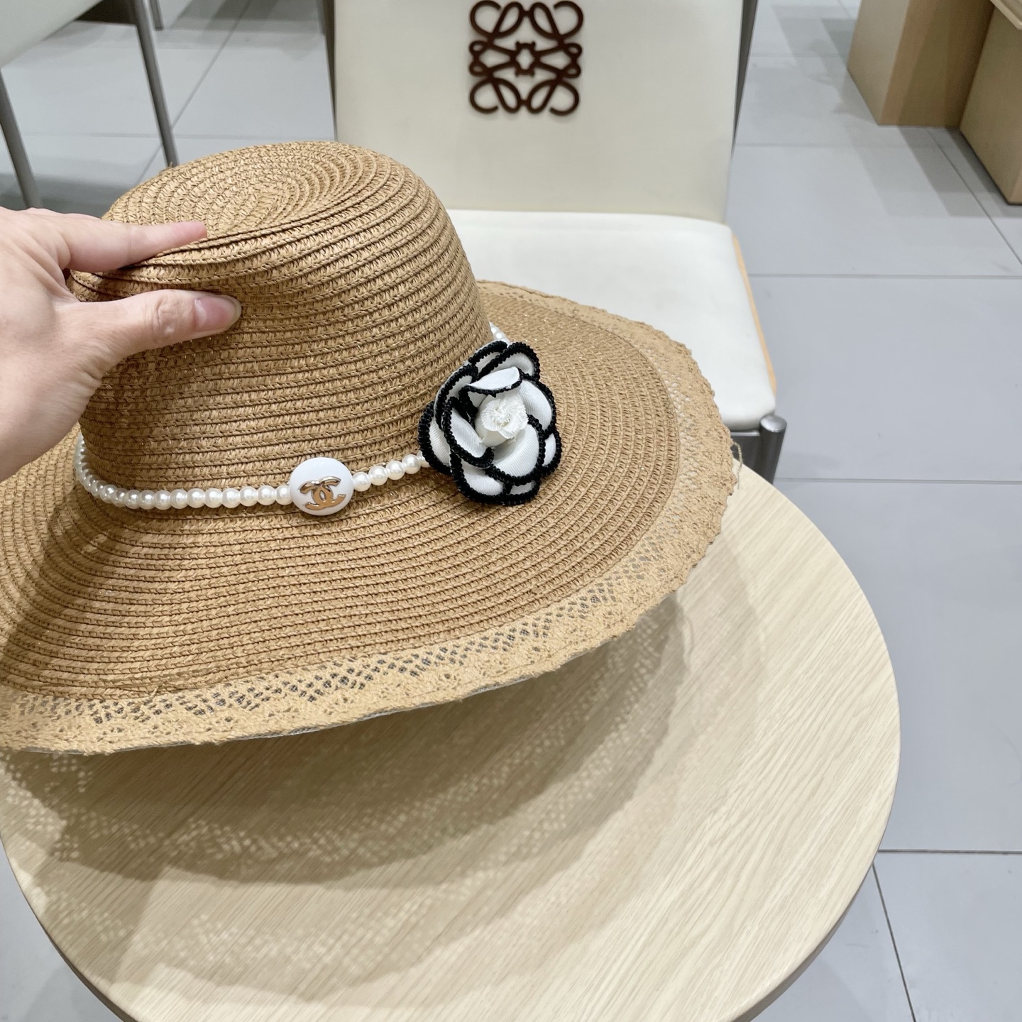  Chanel香奈儿新款草帽，名媛风，头围57cm