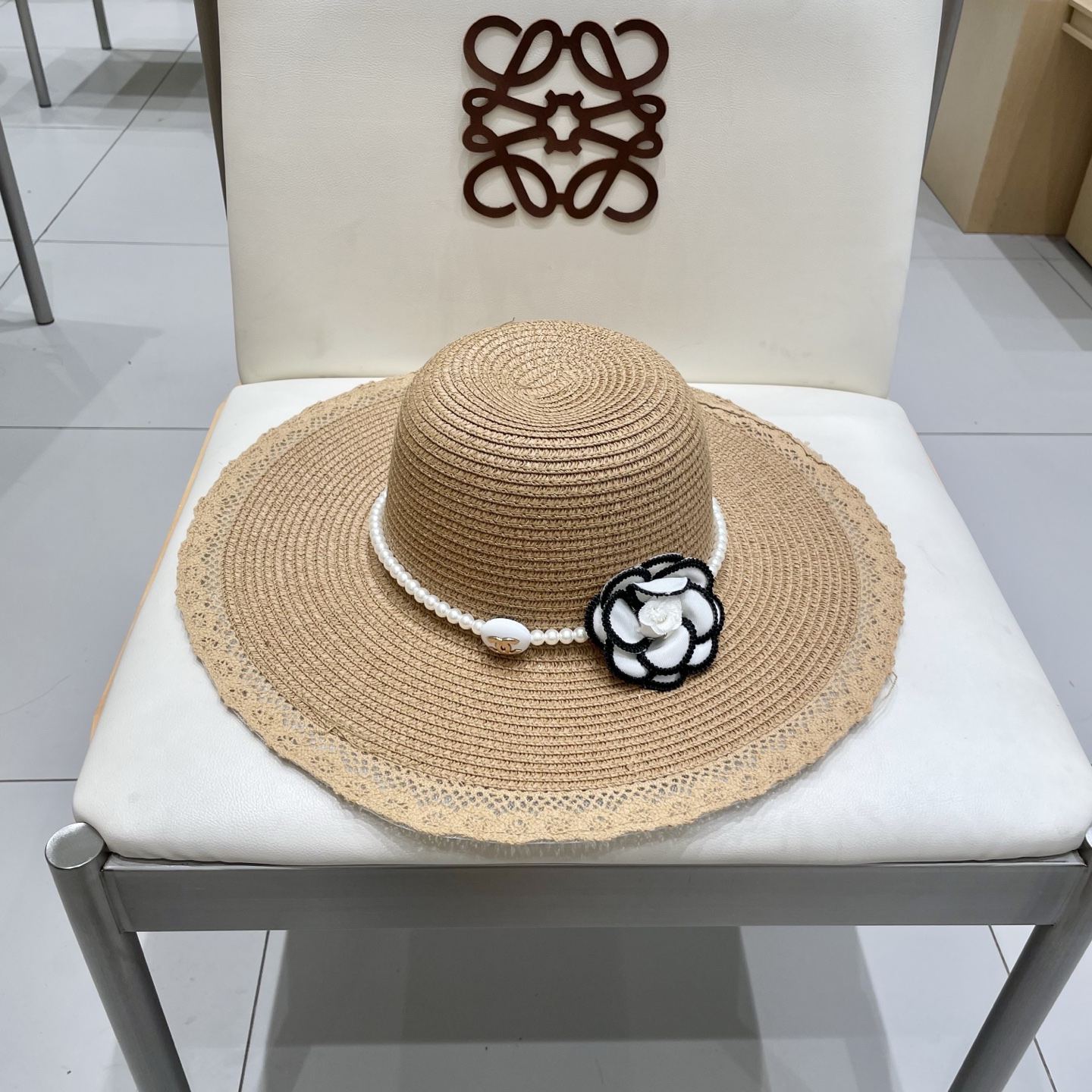  Chanel香奈儿新款草帽，名媛风，头围57cm