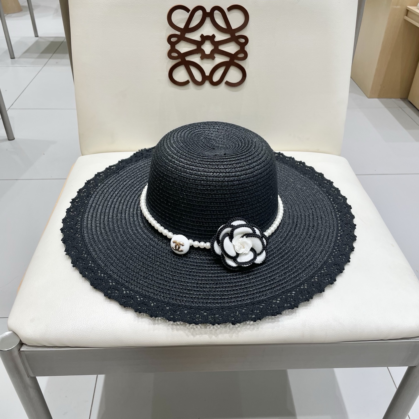  Chanel香奈儿新款草帽，名媛风，头围57cm