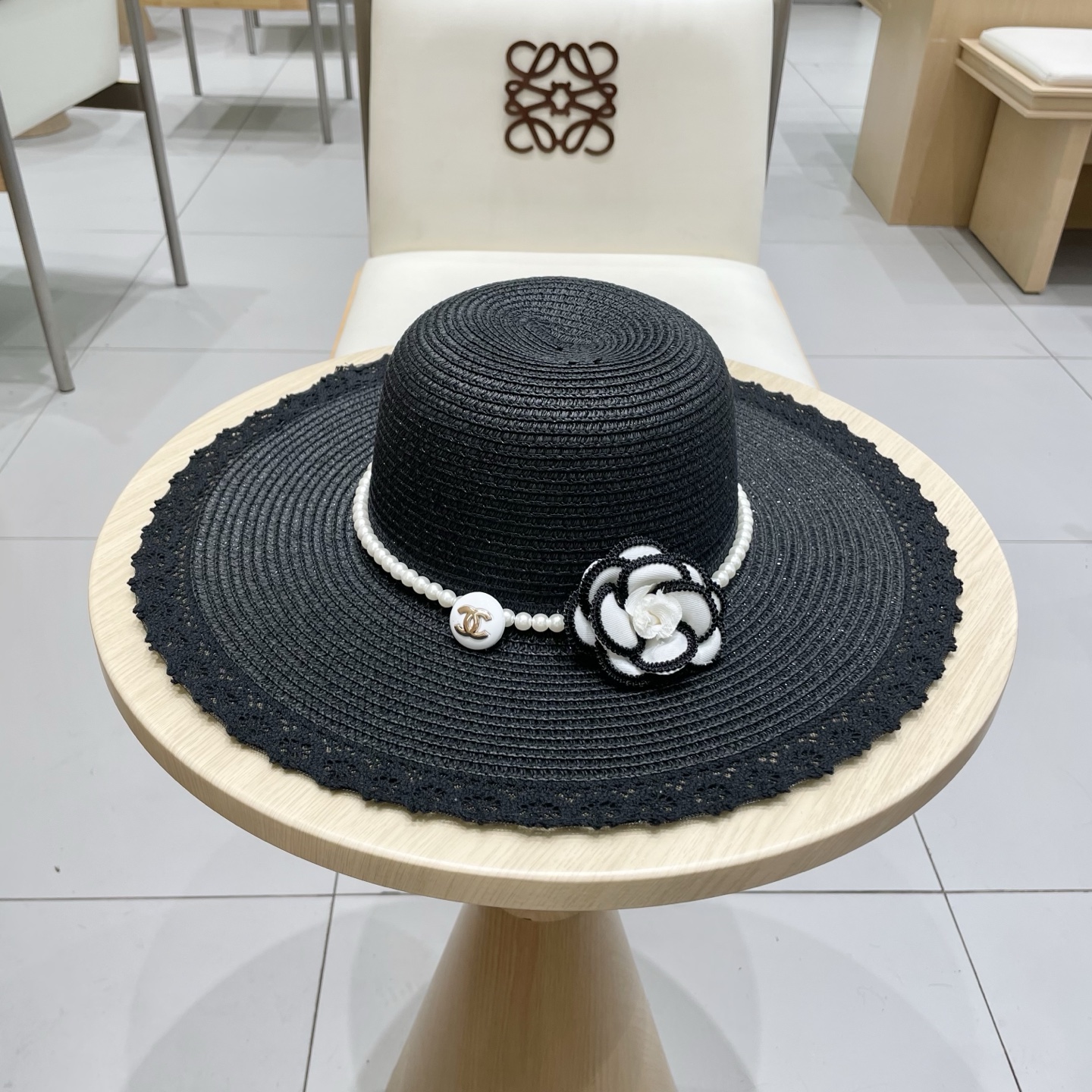  Chanel香奈儿新款草帽，名媛风，头围57cm