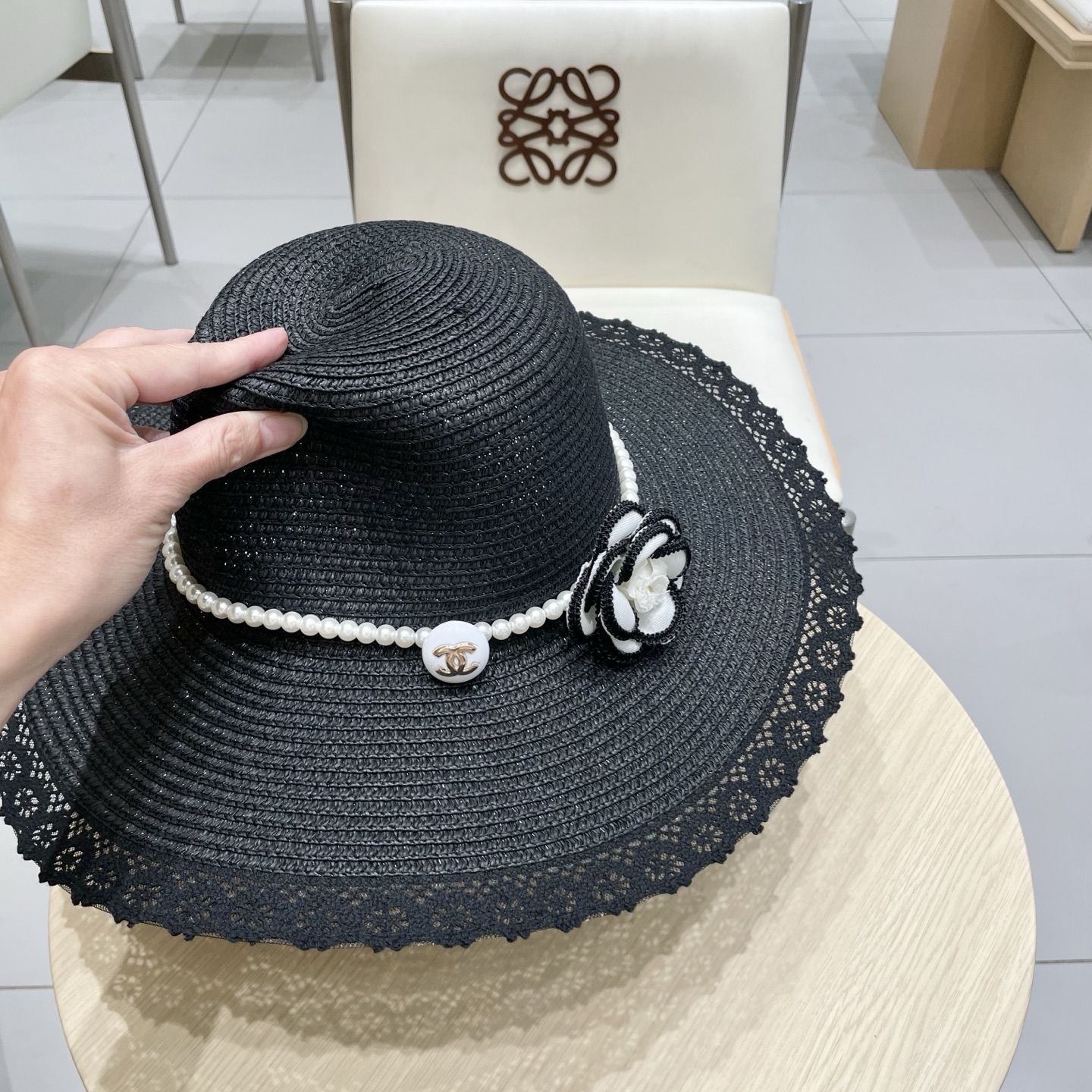  Chanel香奈儿新款草帽，名媛风，头围57cm