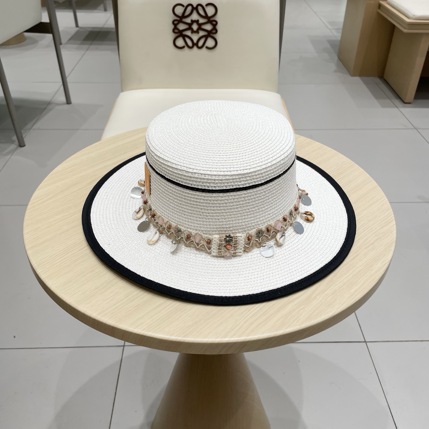  🧢路易威登LouisVuitton😍夏季草帽女平顶复古度假风渔夫帽户外沙滩防晒遮阳民族风平沿宽檐遮