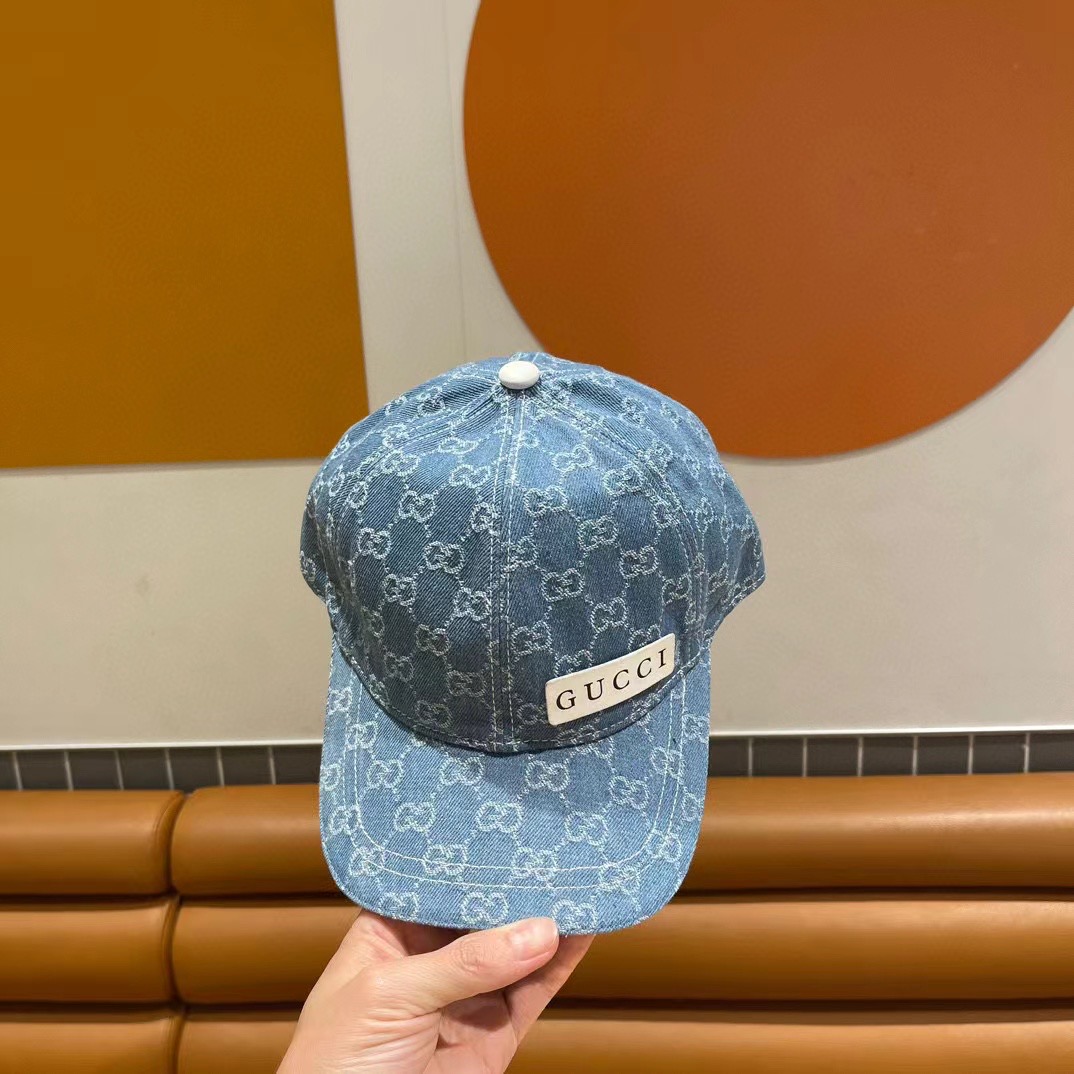  Gucci(古奇)新款原单棒球帽😍😍复古设计，专柜11开模订制！牛仔布料，轻盈透气！实物拍摄，男女适用