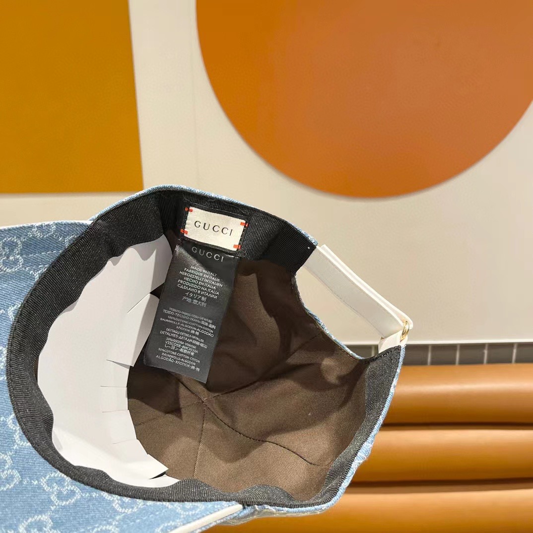  Gucci(古奇)新款原单棒球帽😍😍复古设计，专柜11开模订制！牛仔布料，轻盈透气！实物拍摄，男女适用