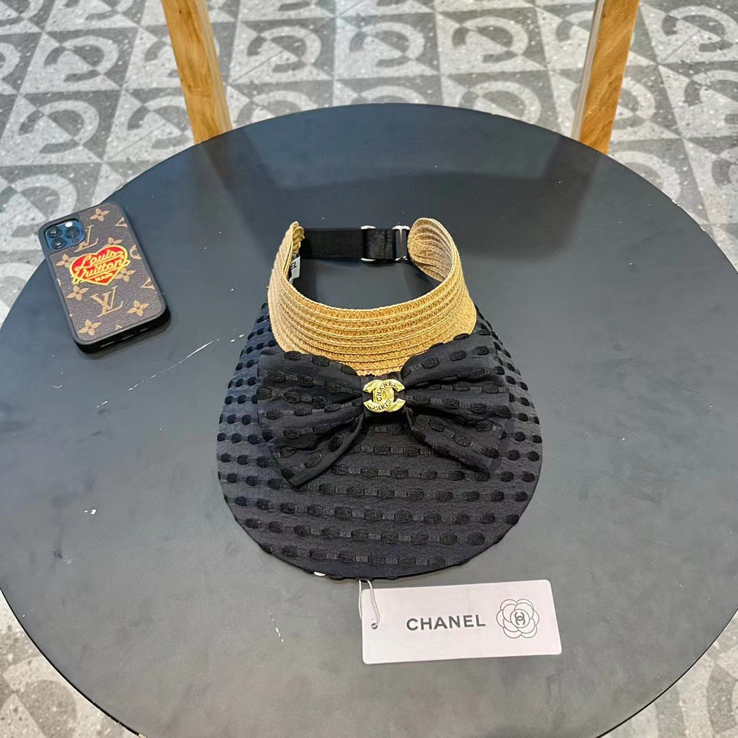 【Chanel香奈儿】2025夏季新款小香风亮片遮阳帽空顶帽，大牌出货，超方便！好搭！出街必备