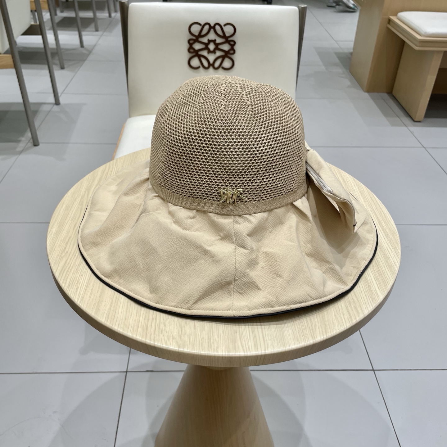  DIOR迪奥帽子女夏季遮阳防晒渔夫帽防紫外线大檐遮脸大头围显脸小太阳透气