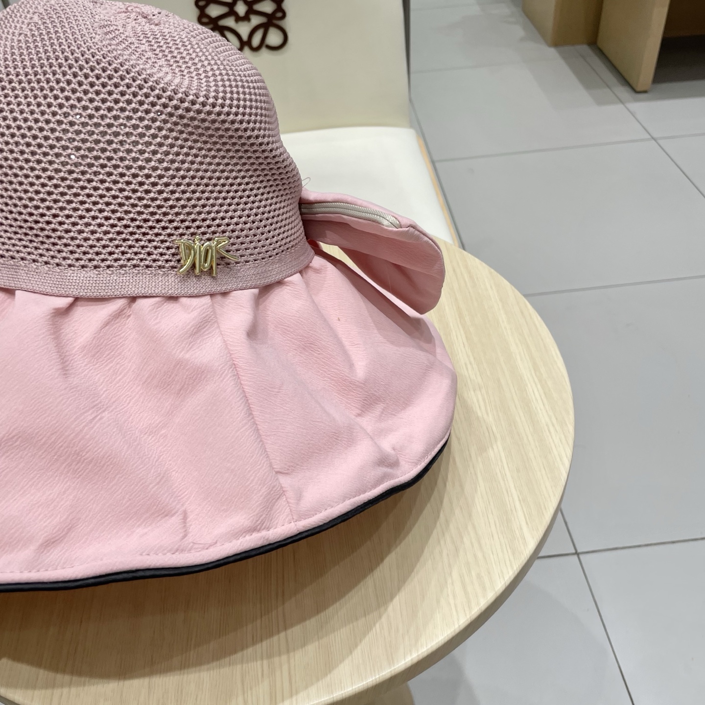  DIOR迪奥帽子女夏季遮阳防晒渔夫帽防紫外线大檐遮脸大头围显脸小太阳透气