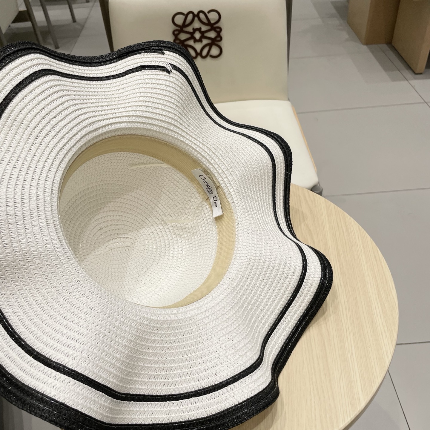  Dior迪奥新款草帽，圆顶礼帽台湾PP草，头围57cm