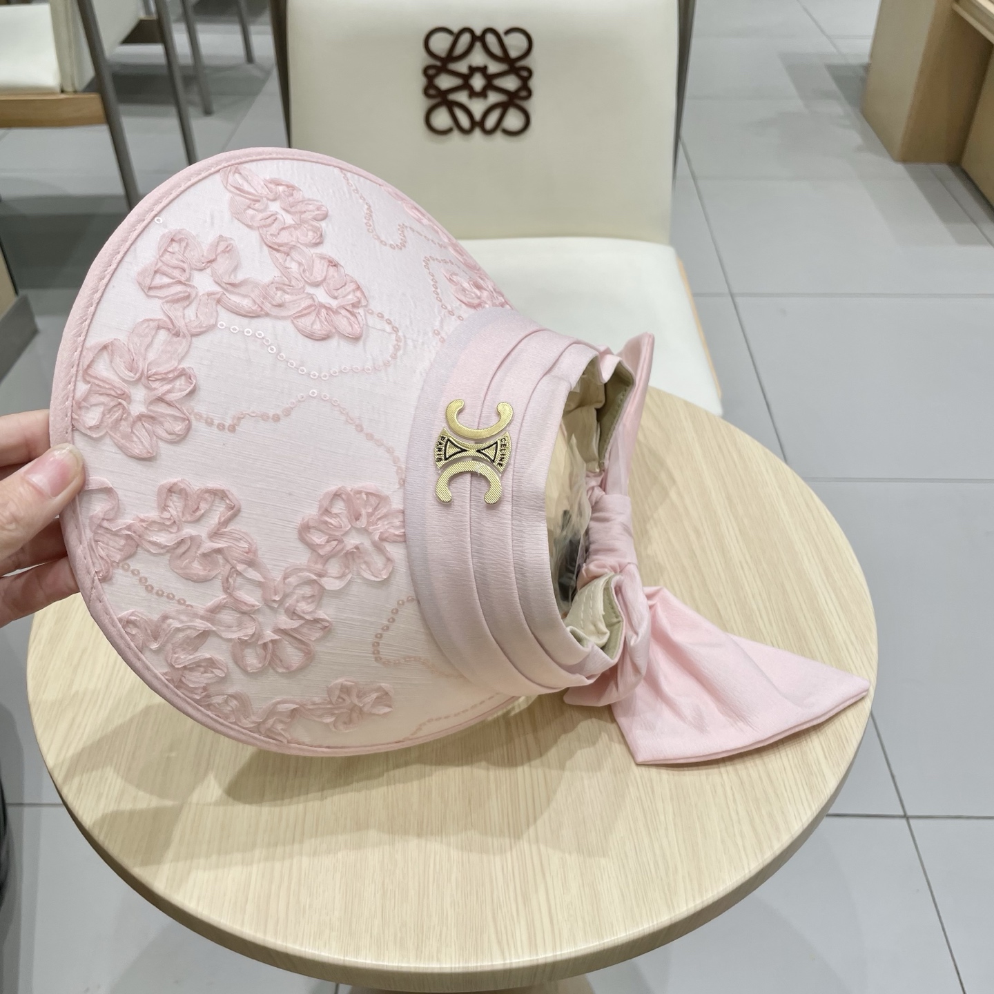  celine塞琳空顶遮阳帽，贝壳帽，发箍 小花朵图案，超级小清新，