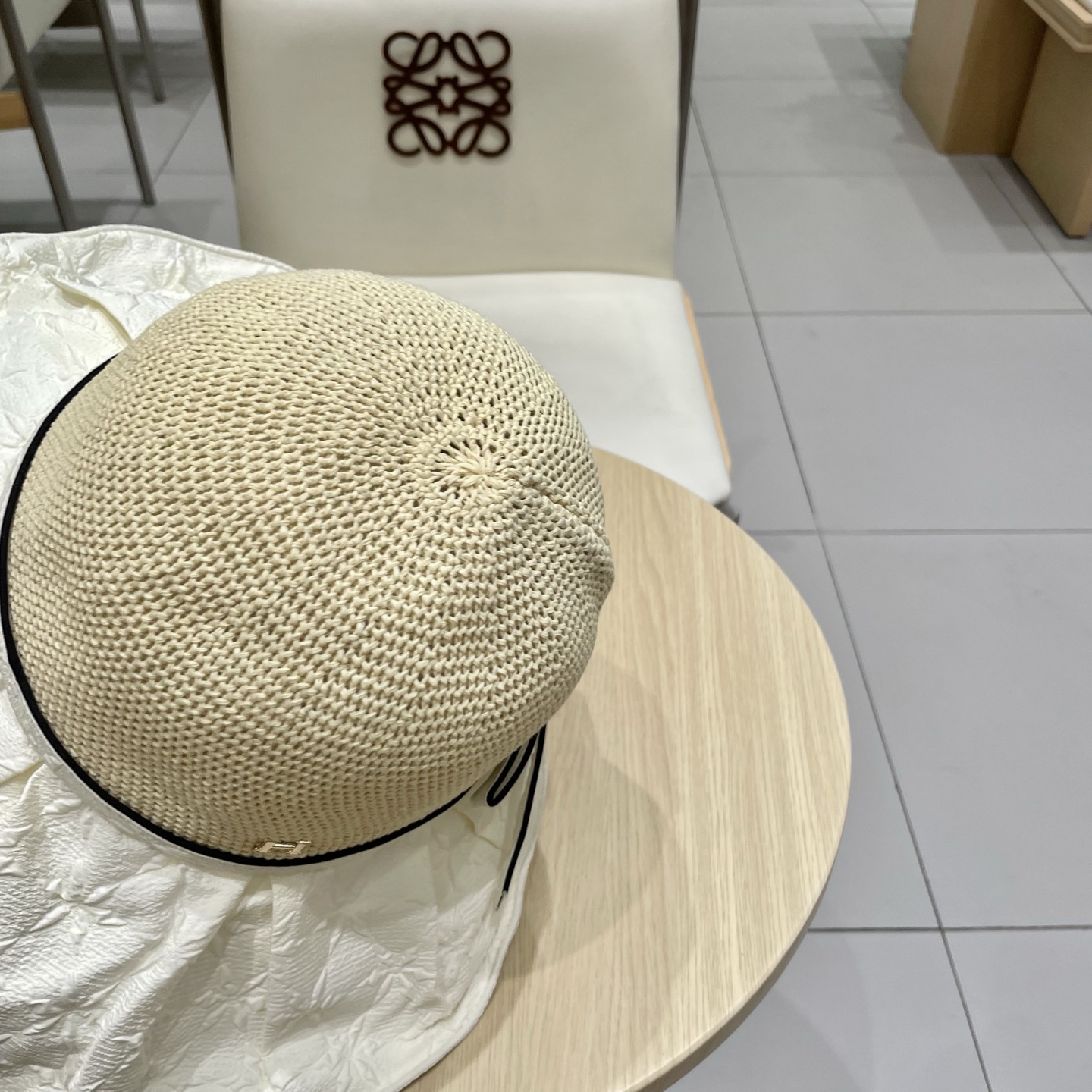 爱马仕夏季新款帽子女针织蝴蝶结遮阳帽防紫外线折叠透气防晒太阳帽