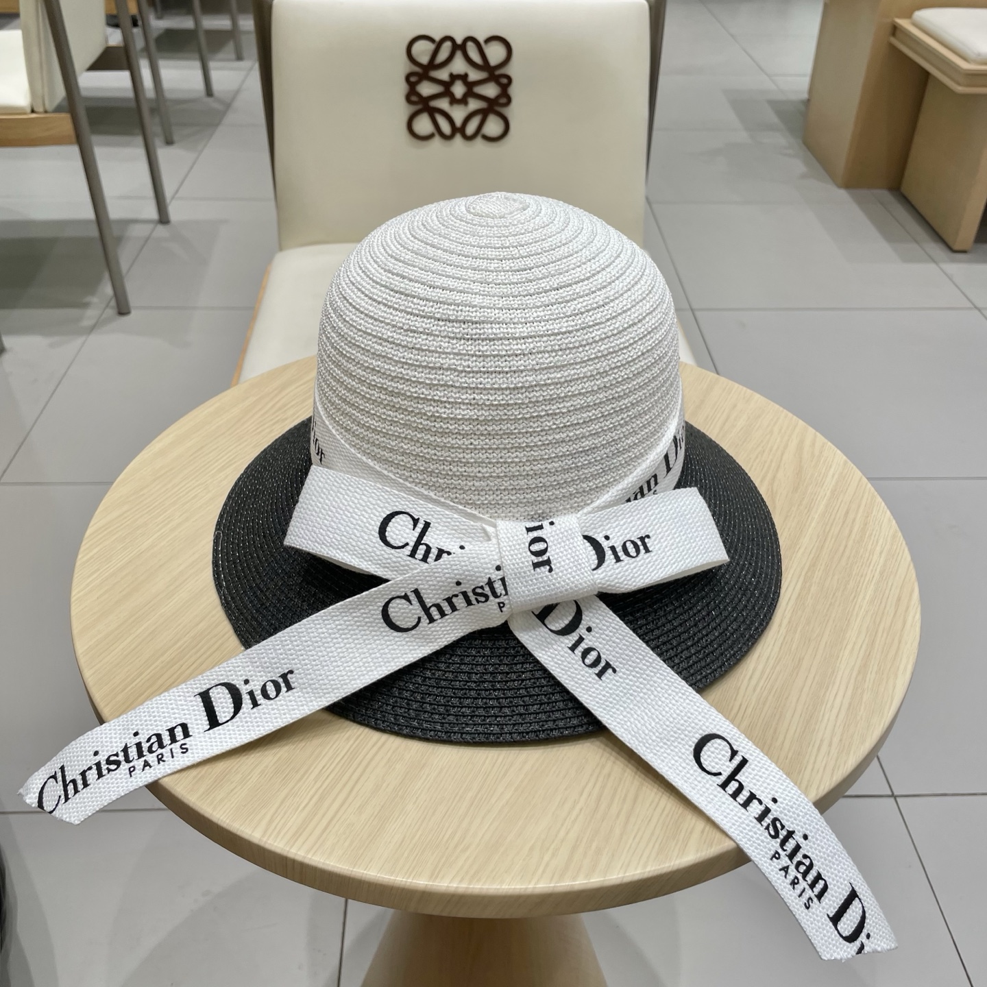  Dior迪奥新款盆帽，名媛风草帽，台湾PP草制作，头围57cm