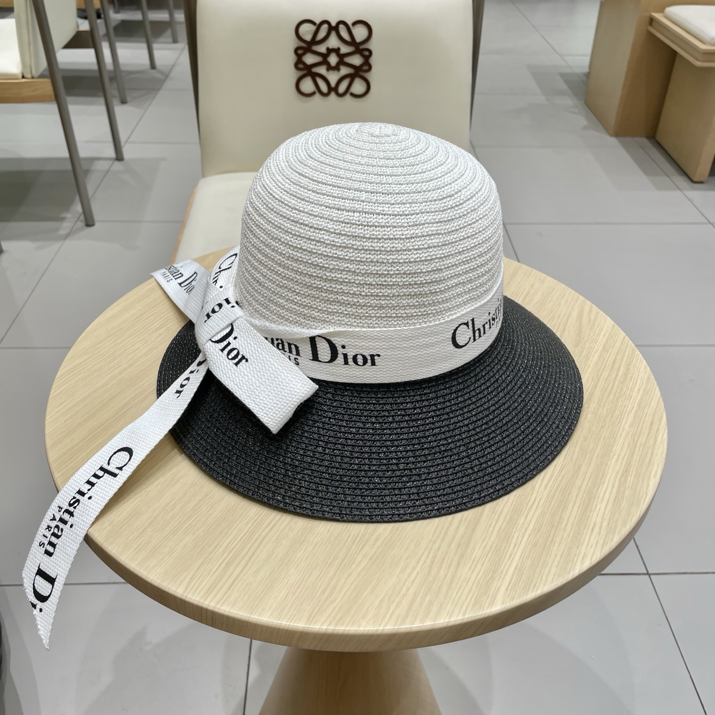  Dior迪奥新款盆帽，名媛风草帽，台湾PP草制作，头围57cm