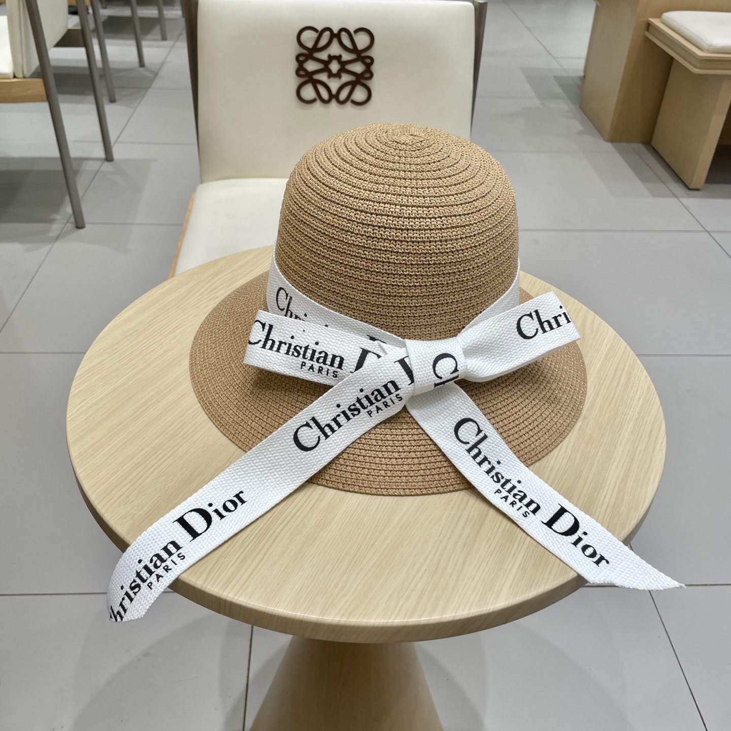  Dior迪奥新款盆帽，名媛风草帽，台湾PP草制作，头围57cm