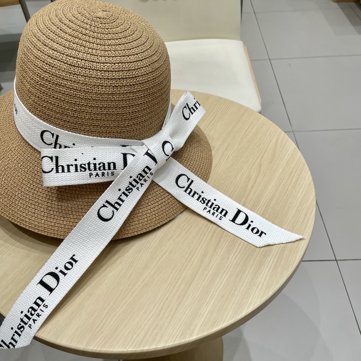  Dior迪奥新款盆帽，名媛风草帽，台湾PP草制作，头围57cm