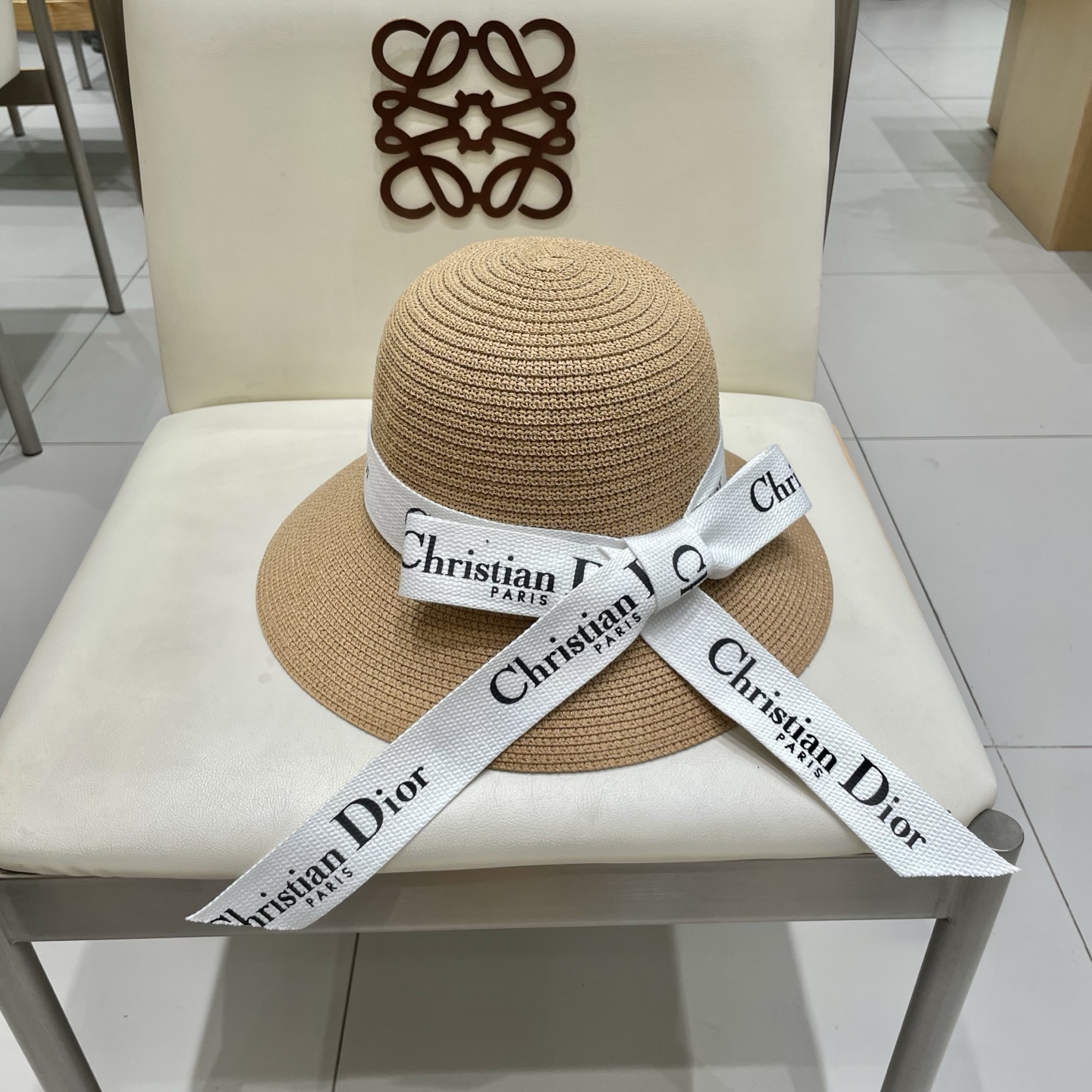  Dior迪奥新款盆帽，名媛风草帽，台湾PP草制作，头围57cm