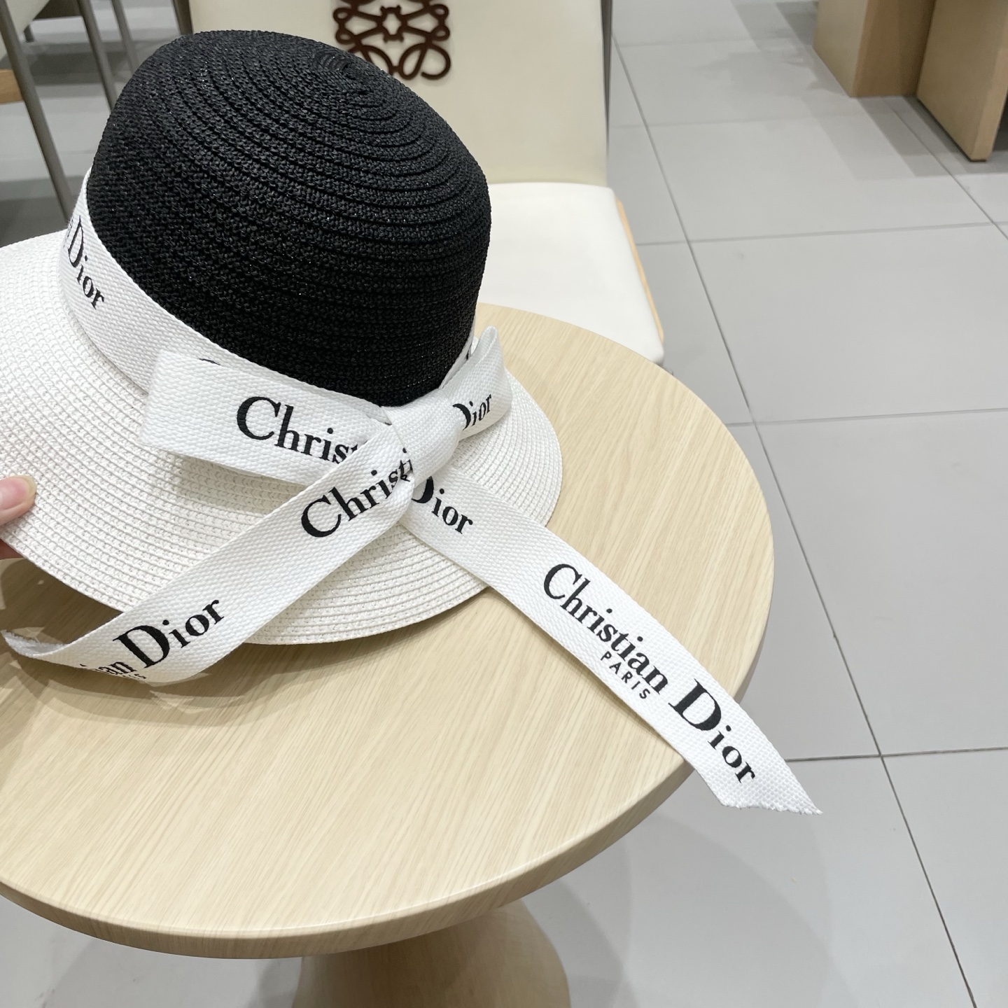  Dior迪奥新款盆帽，名媛风草帽，台湾PP草制作，头围57cm