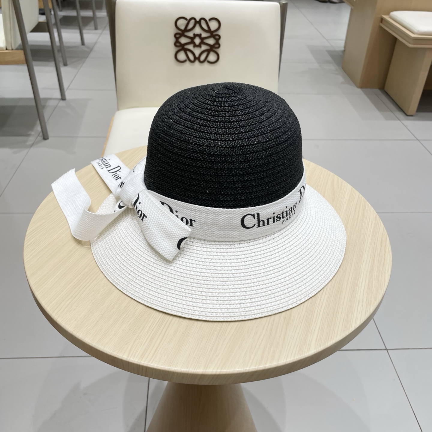  Dior迪奥新款盆帽，名媛风草帽，台湾PP草制作，头围57cm