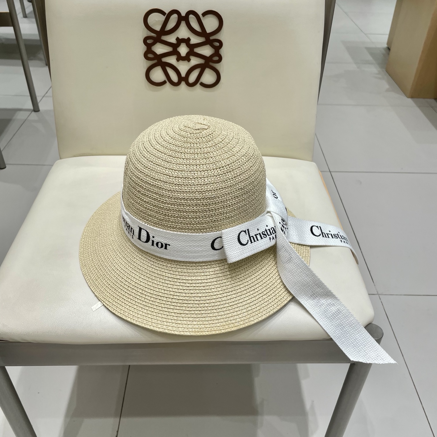  Dior迪奥新款盆帽，名媛风草帽，台湾PP草制作，头围57cm