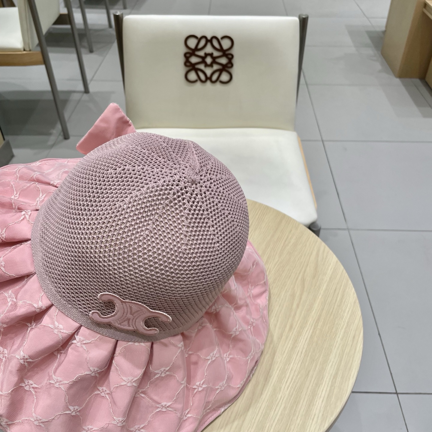 celine塞琳遮阳帽女2025新款彩胶防晒帽透气帽子防紫外线可折叠大沿太阳帽