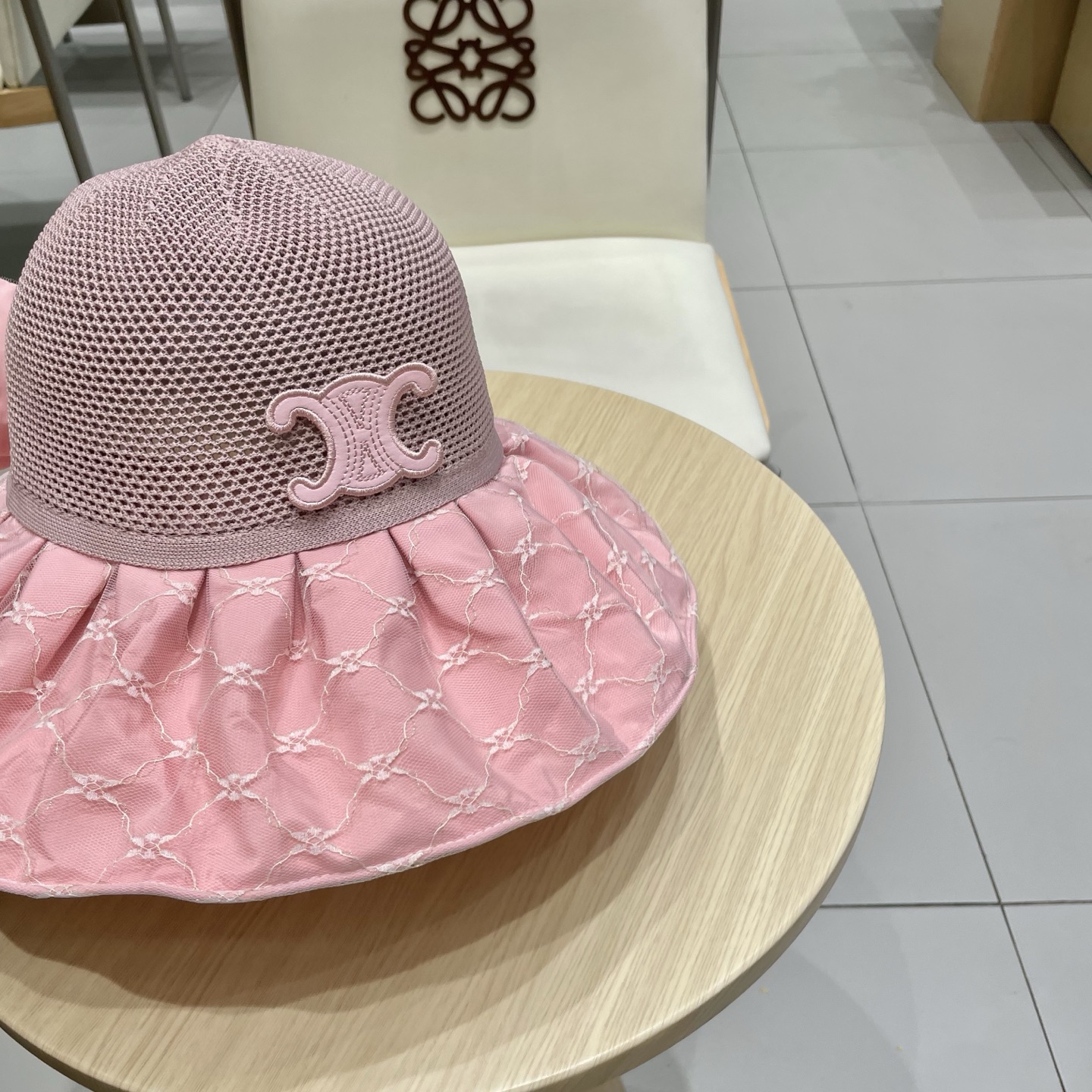 celine塞琳遮阳帽女2025新款彩胶防晒帽透气帽子防紫外线可折叠大沿太阳帽