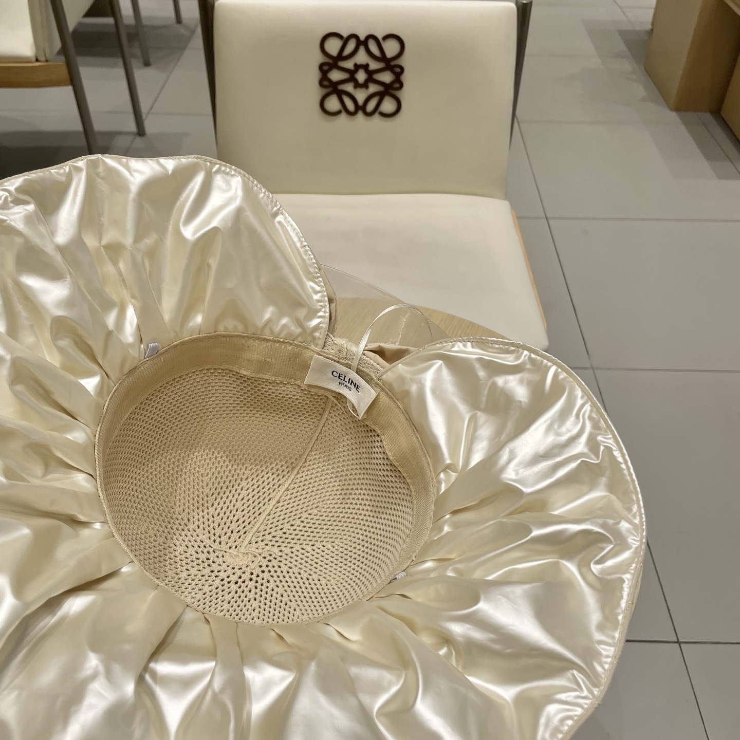 celine塞琳遮阳帽女2025新款彩胶防晒帽透气帽子防紫外线可折叠大沿太阳帽