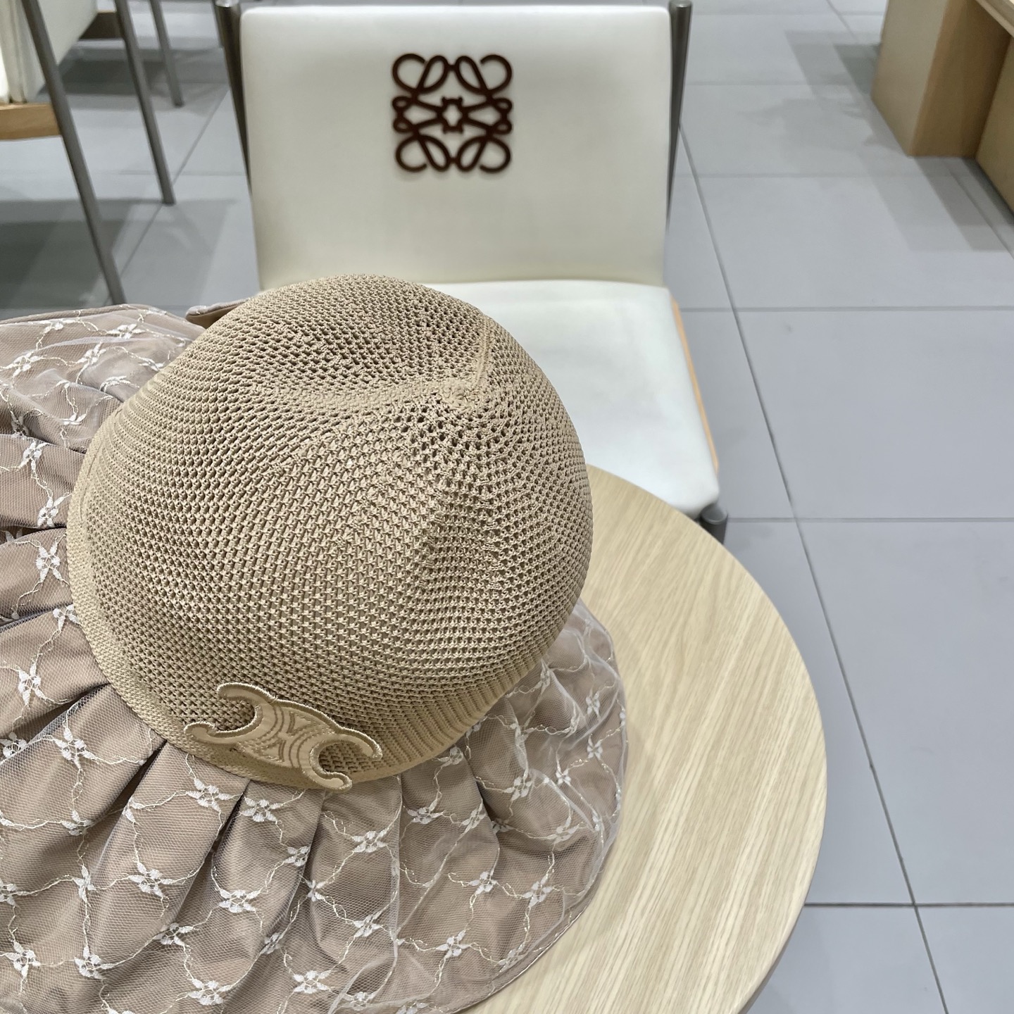 celine塞琳遮阳帽女2025新款彩胶防晒帽透气帽子防紫外线可折叠大沿太阳帽