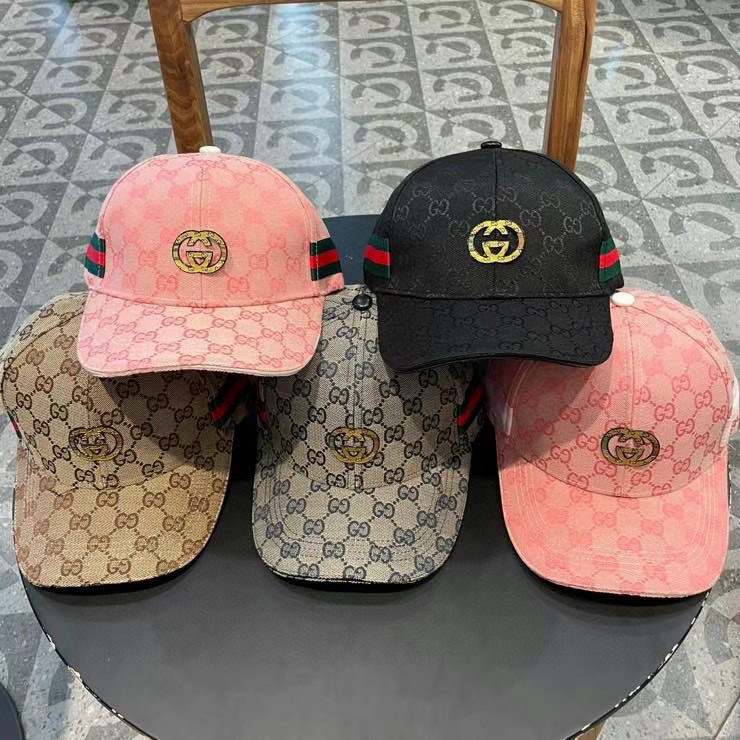  Gucci(古奇)经典原单棒球帽，小双G牛皮拼接，11开模订制，质量超赞！帽檐头层牛皮压花，质量极好！