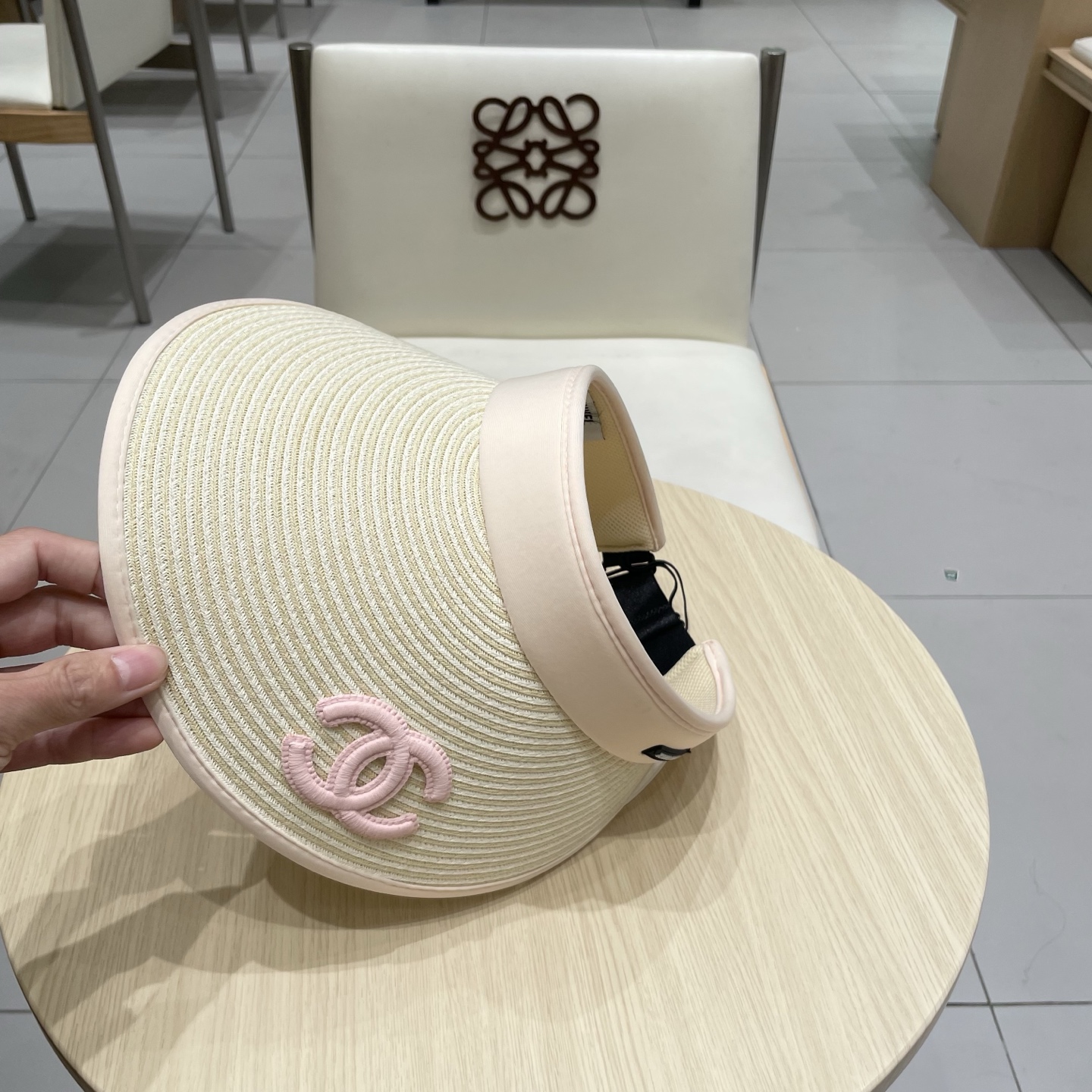  chanel香奈儿空顶草帽女新款夏季大帽檐防晒遮阳帽子防紫外线可折叠草编太阳帽