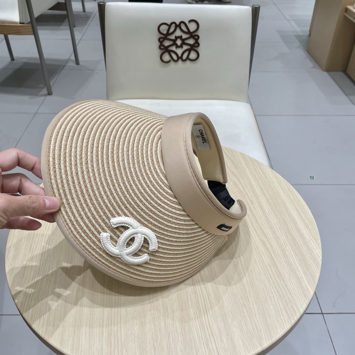  chanel香奈儿空顶草帽女新款夏季大帽檐防晒遮阳帽子防紫外线可折叠草编太阳帽