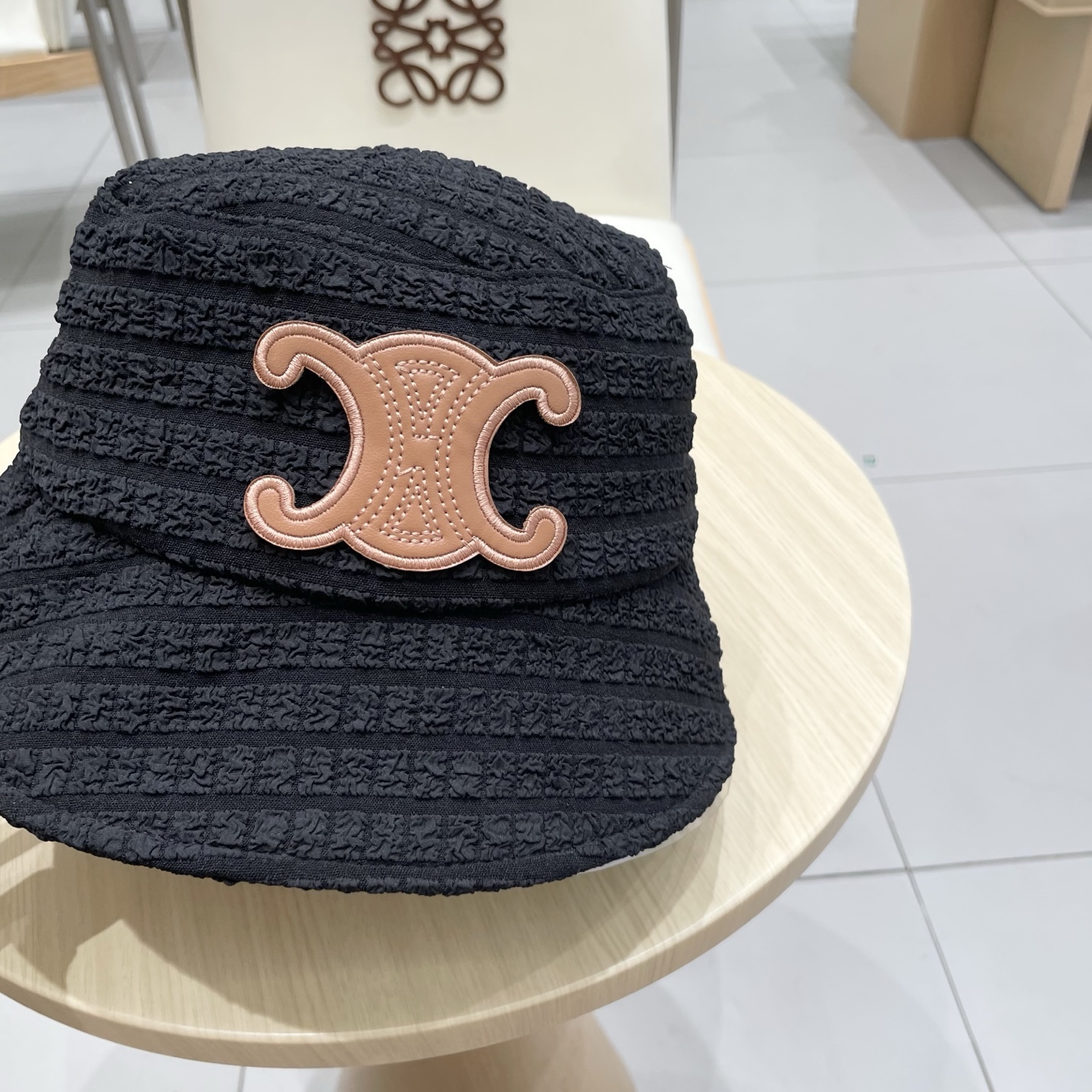  塞琳celine抽绳渔夫帽女春夏季韩版显脸小褶皱盆帽时尚百搭遮阳遮脸水桶帽子