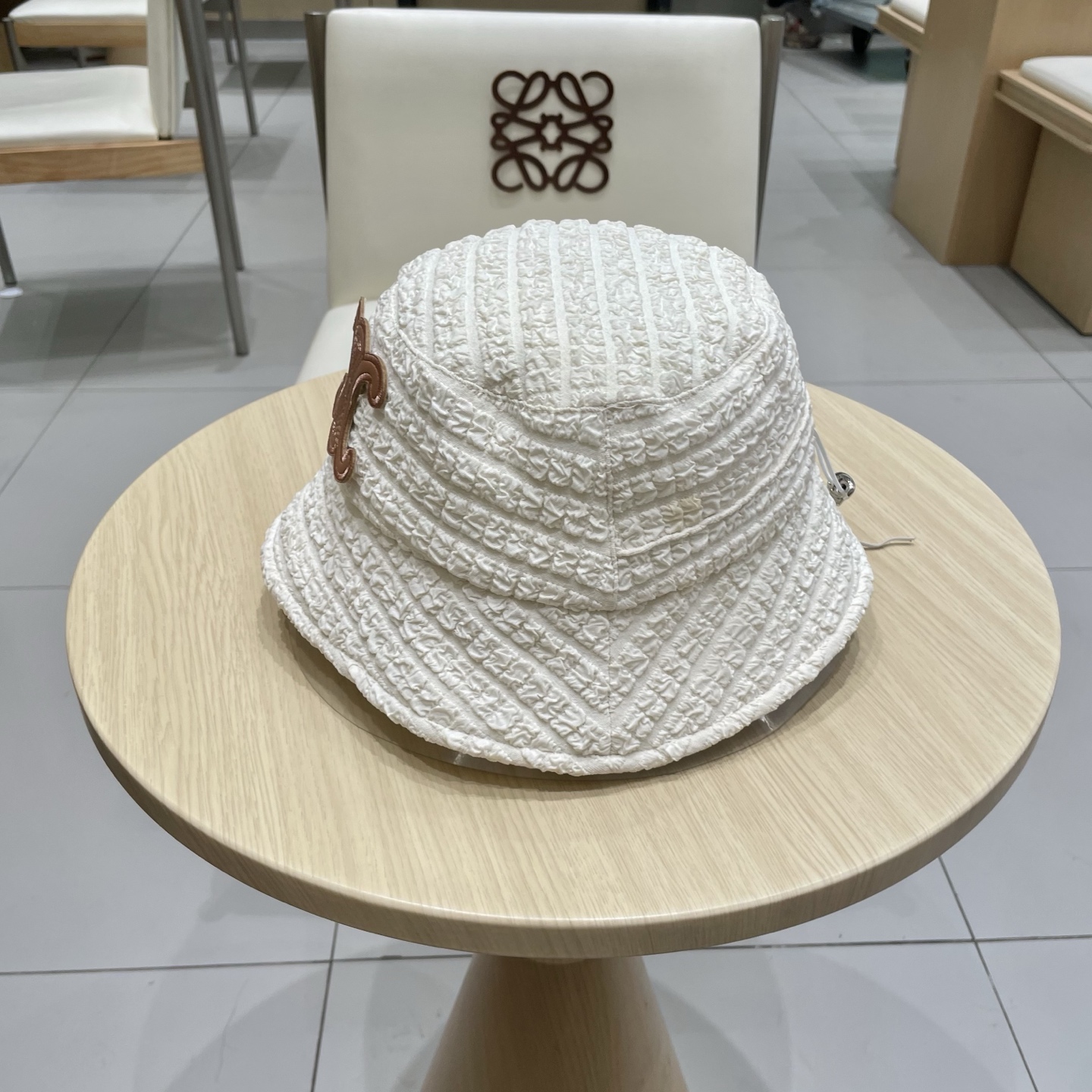  塞琳celine抽绳渔夫帽女春夏季韩版显脸小褶皱盆帽时尚百搭遮阳遮脸水桶帽子