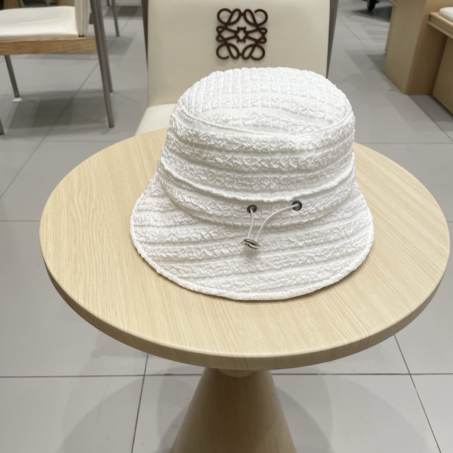  塞琳celine抽绳渔夫帽女春夏季韩版显脸小褶皱盆帽时尚百搭遮阳遮脸水桶帽子