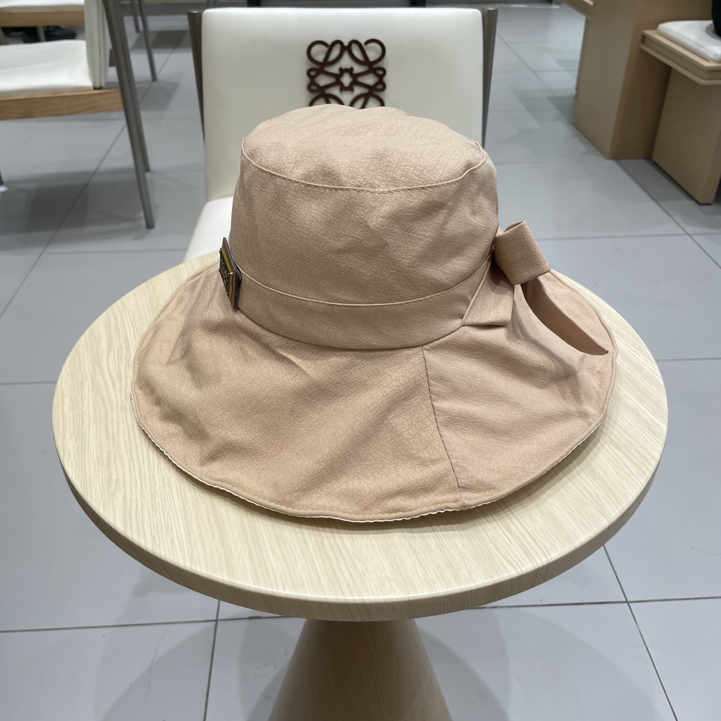  Prada普拉达2025新款夏季大檐遮阳帽防紫外线太阳帽蝴蝶结渔夫帽