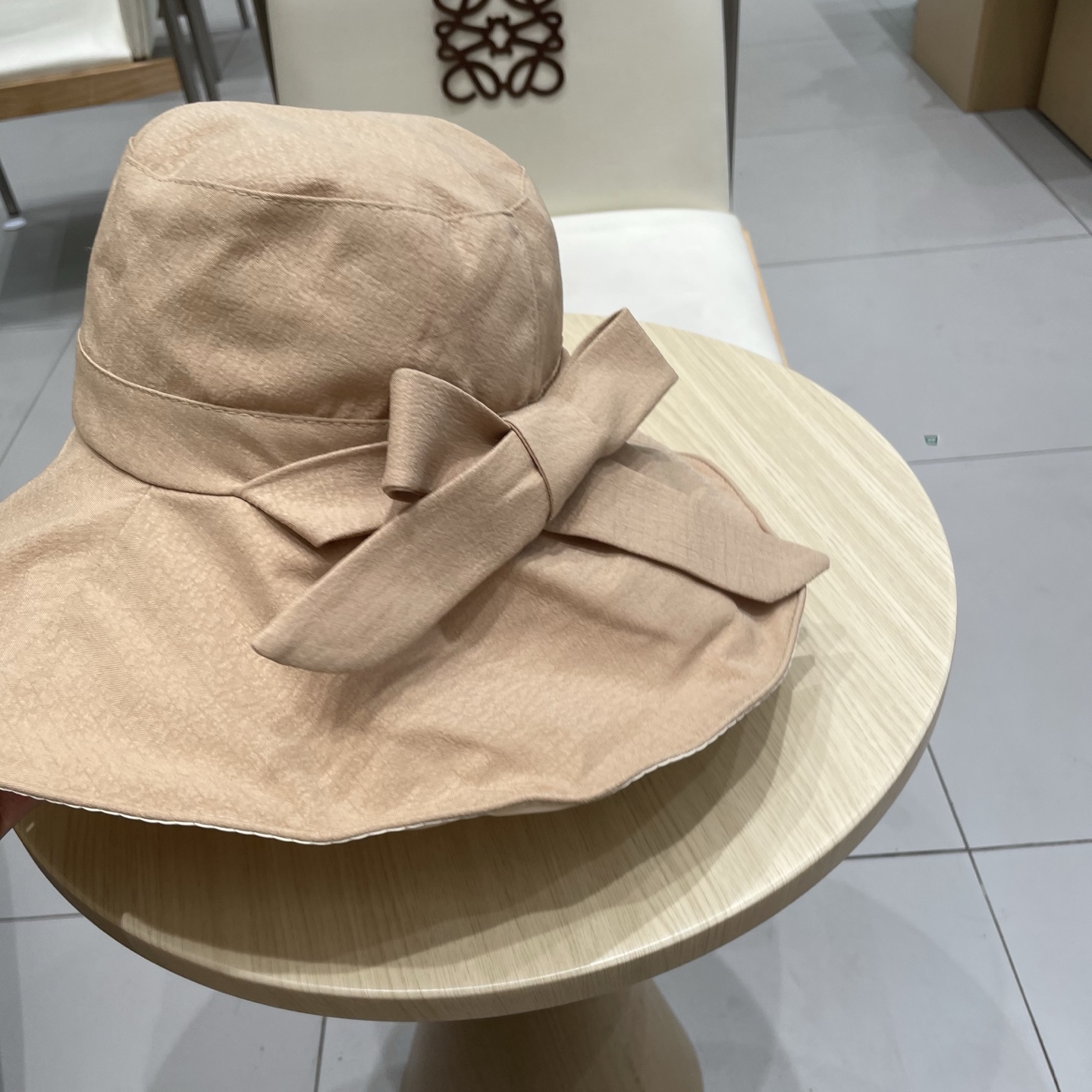  Prada普拉达2025新款夏季大檐遮阳帽防紫外线太阳帽蝴蝶结渔夫帽